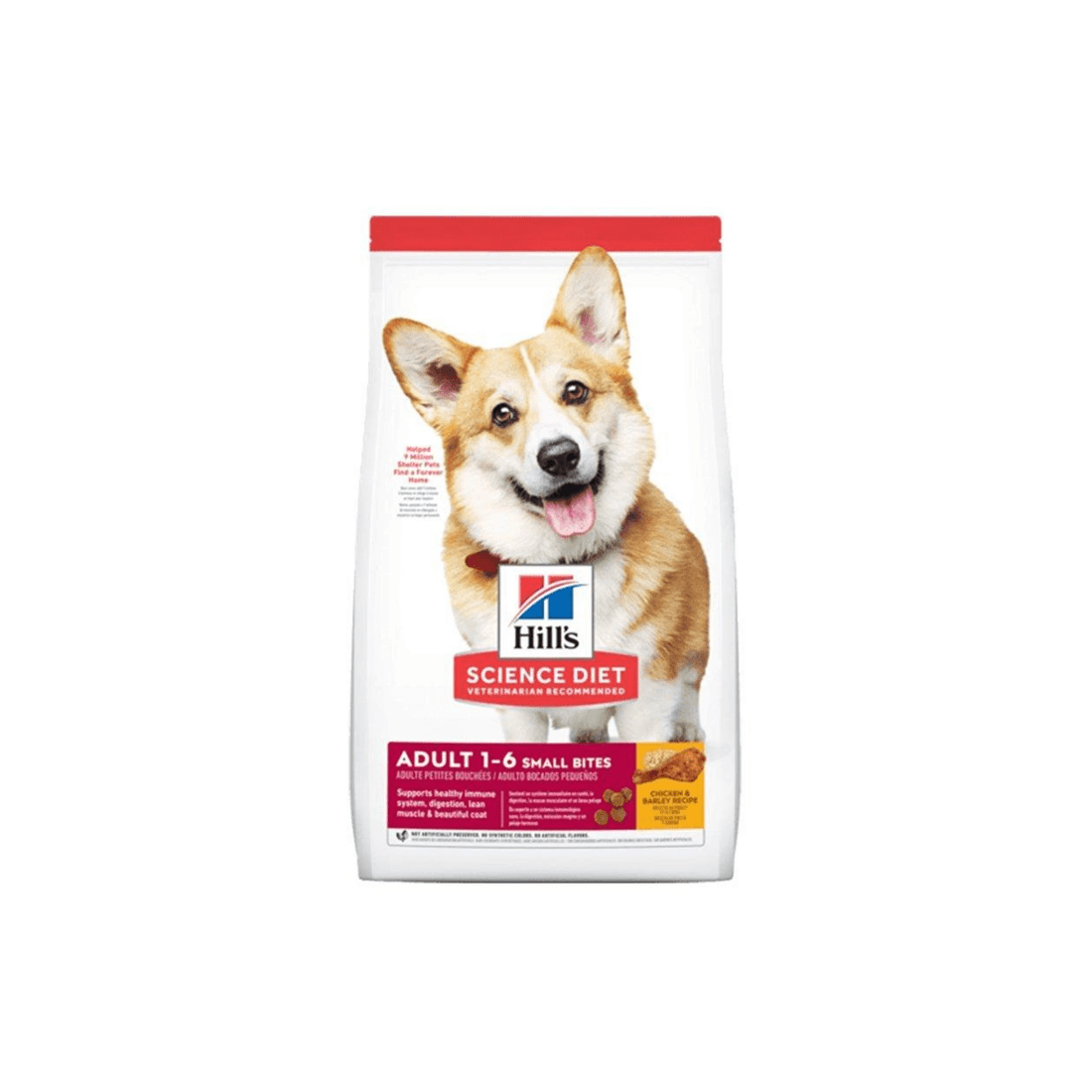 1 Hills Adult 1+ Small Bites Dry Dog Food Chicken & Barley 6.8kg, 1 of 1