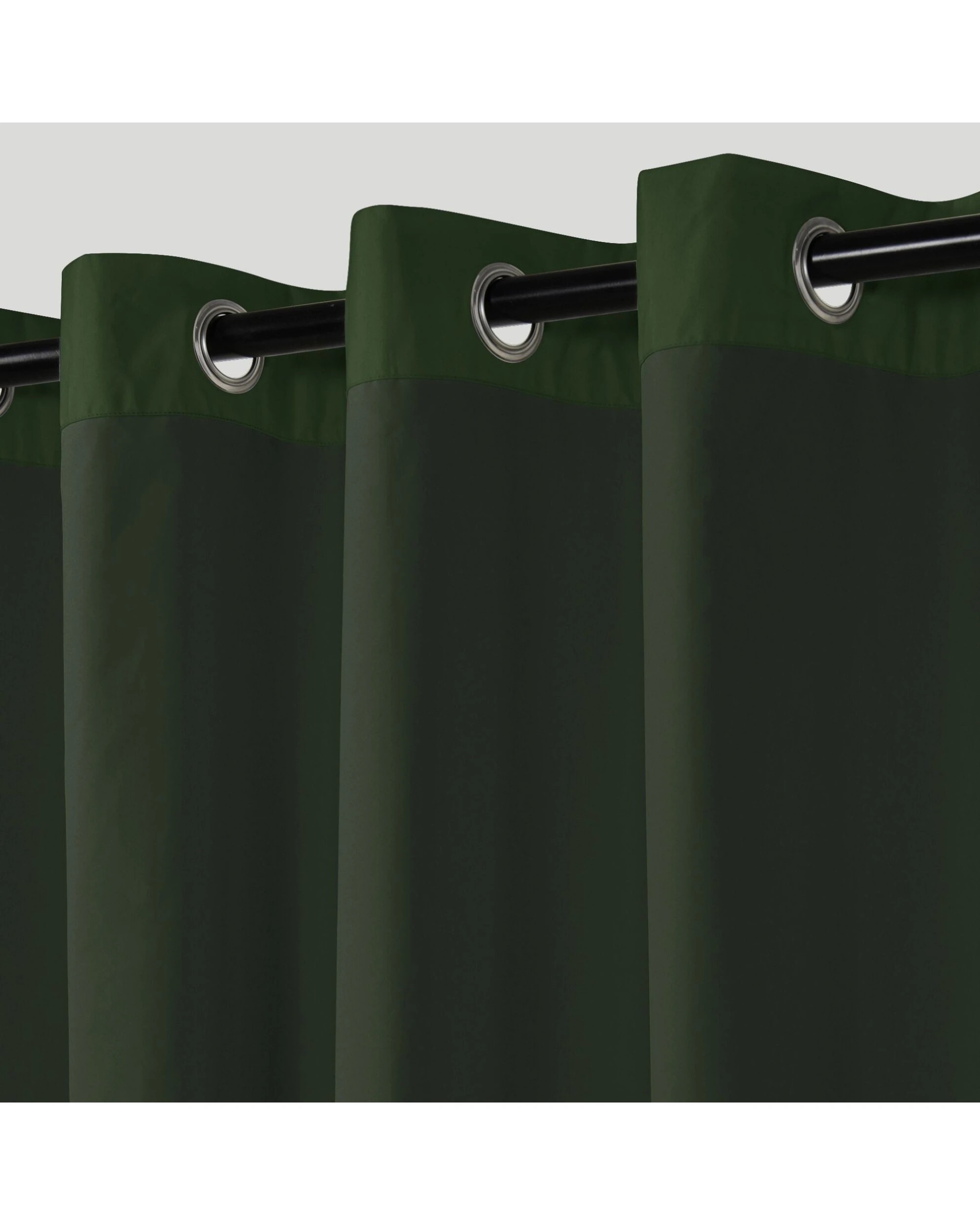 3 Sherwood Home Orlando Blockout Eyelet Curtain Pair 90x223cm - Pine, 3 of 5