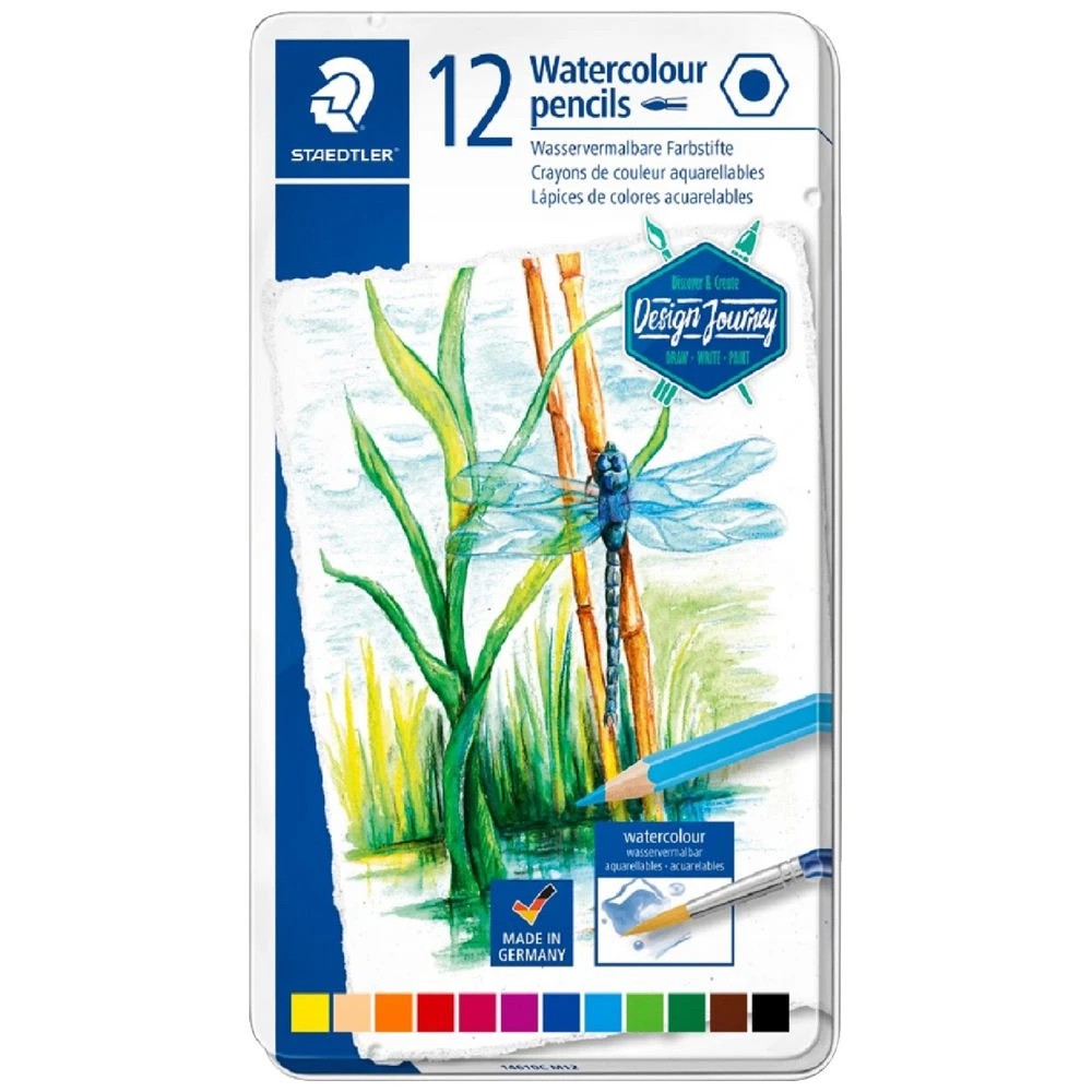 1 Staedtler Watercolour Pencils 12 Pack, 1 of 3