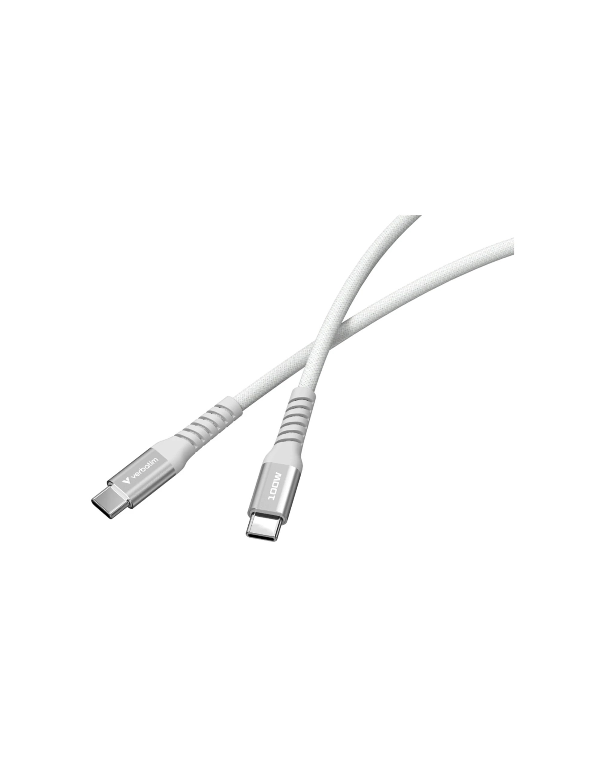 5 Verbatim USB-C to USB-C 100W Device Charger Cable Cord 120cm Magnetic - Grey, 5 of 5