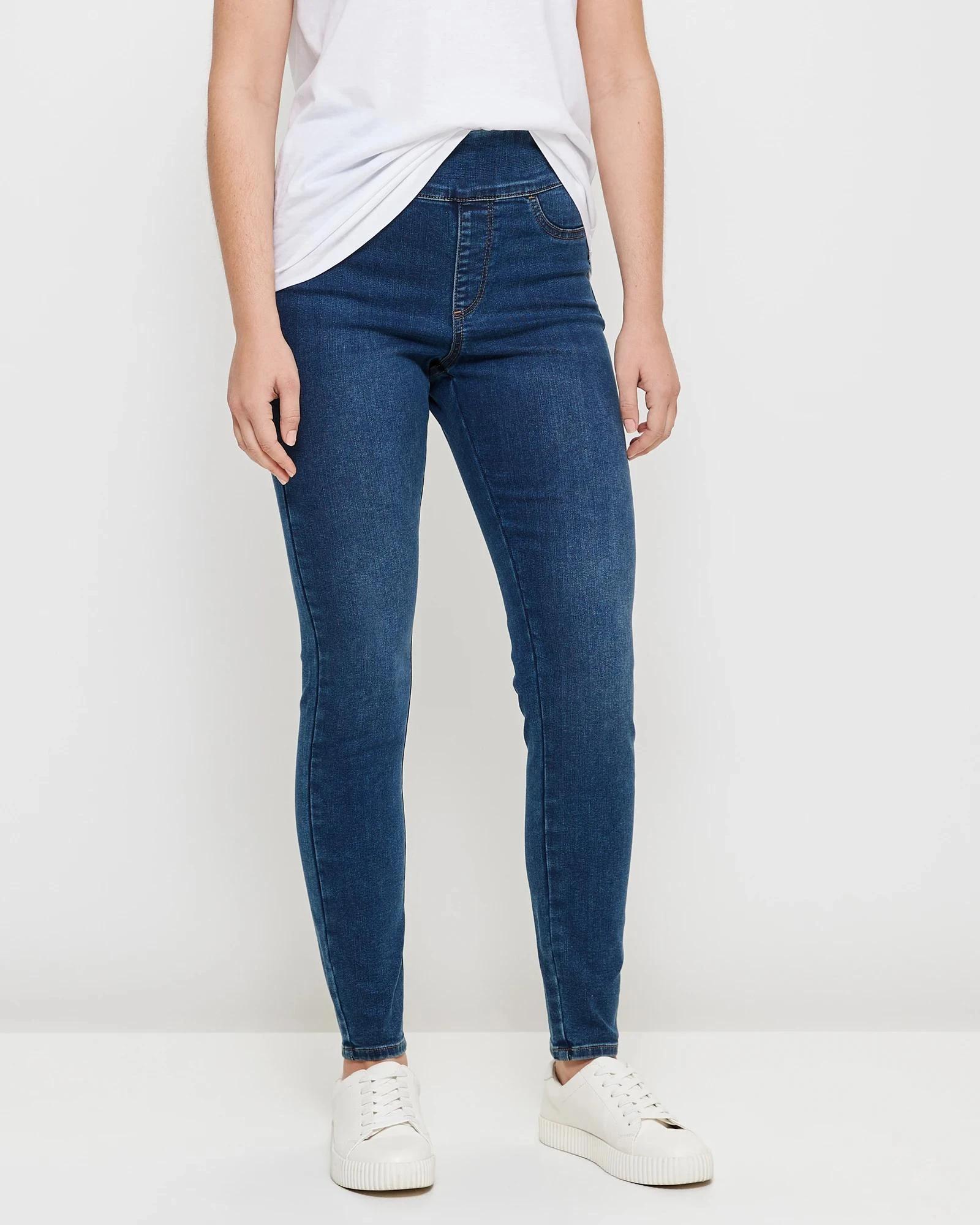1 Target Lydia High Rise Ankle Length Denim Jeggings INDIGO, 1 of 6