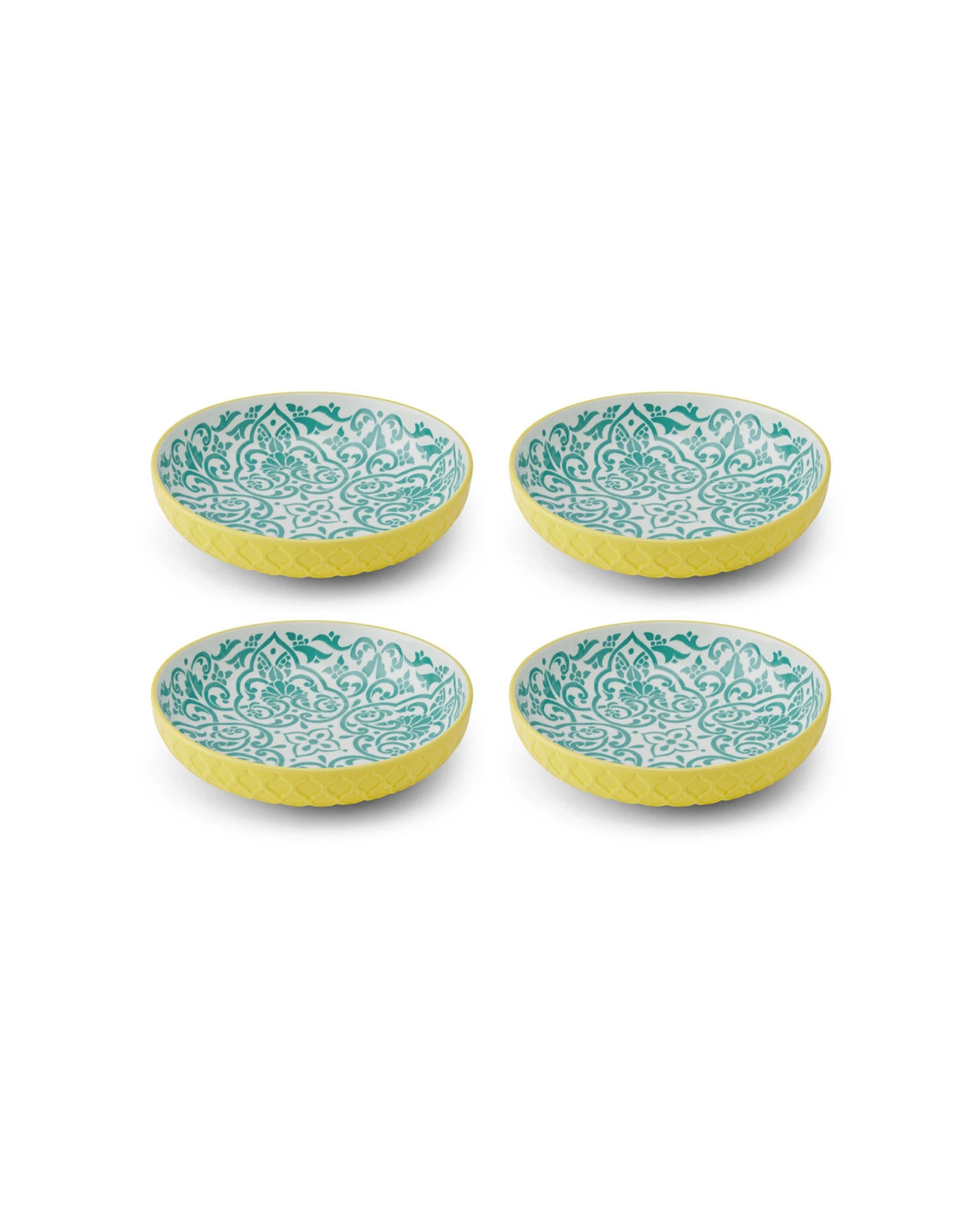 1 Mikasa 4PK Geometric Ceramic Bowl Round Dinnerware 21cm Stoneware Microwave - Multi, 1 of 7