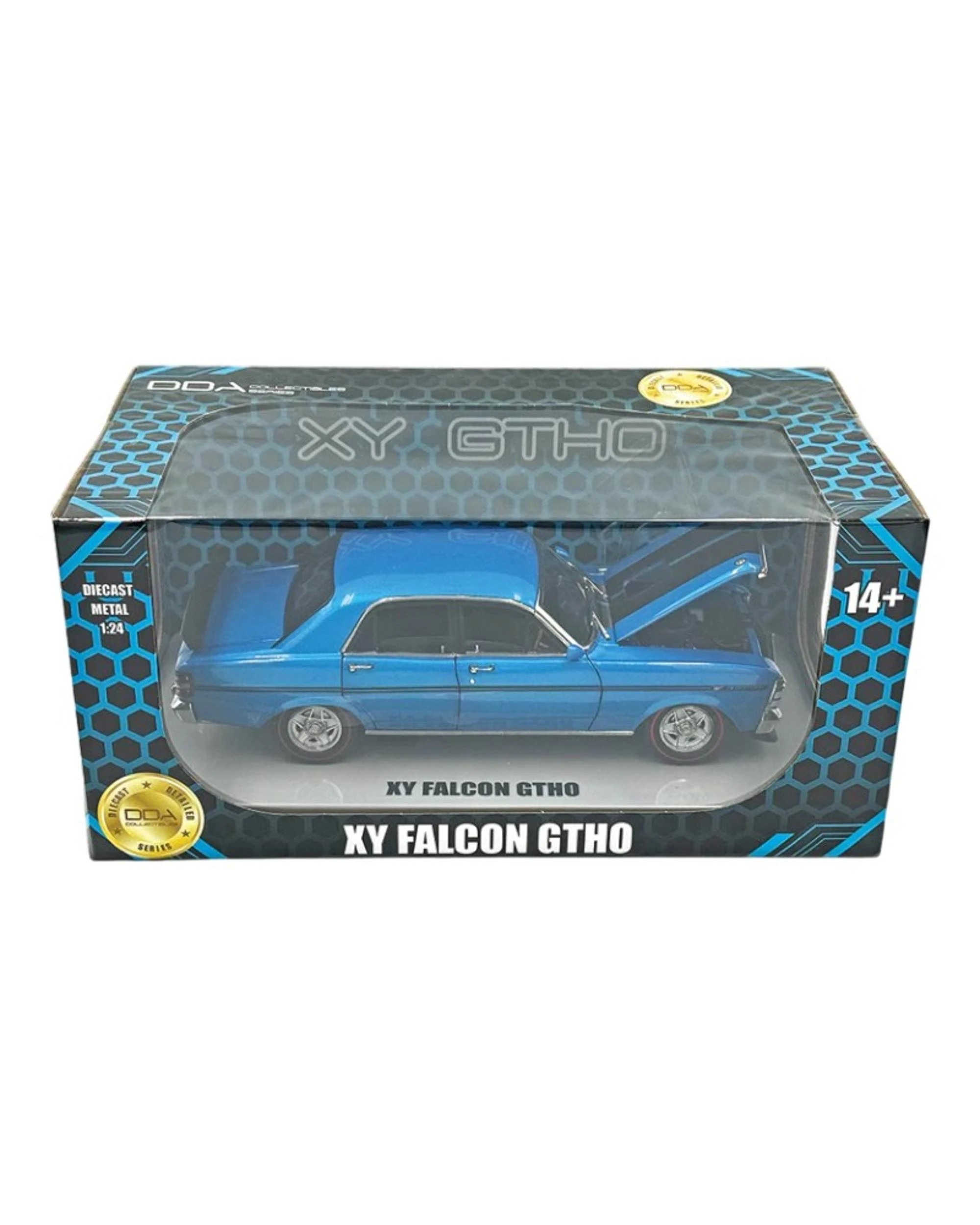 4 DDA Ford Falcon XY GTHO Blue 1:24 Scale Diecast Vehicle, 4 of 4
