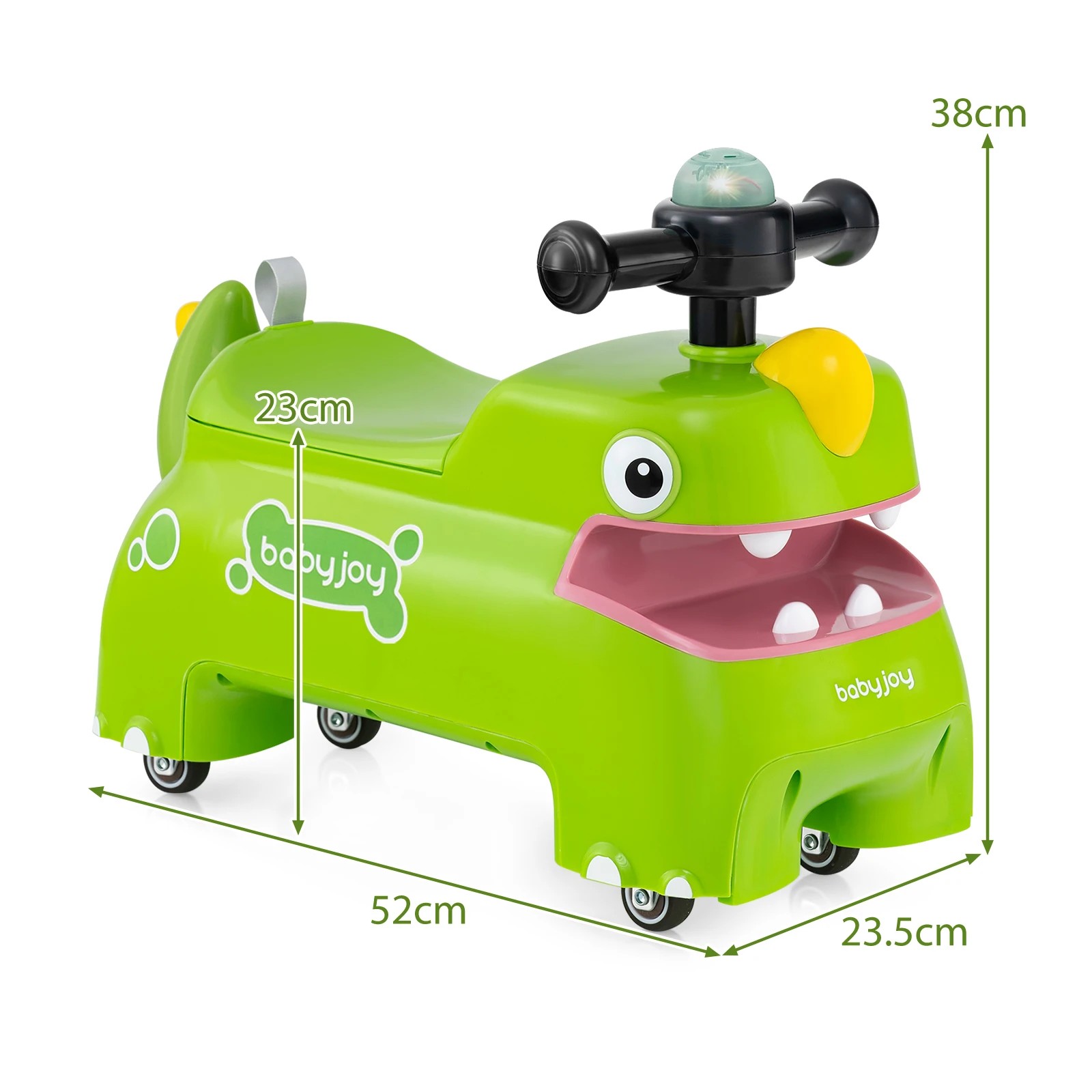2 Costway Walking Sliding Car Foot to Floor Ride on Toy - Green, 2 of 2