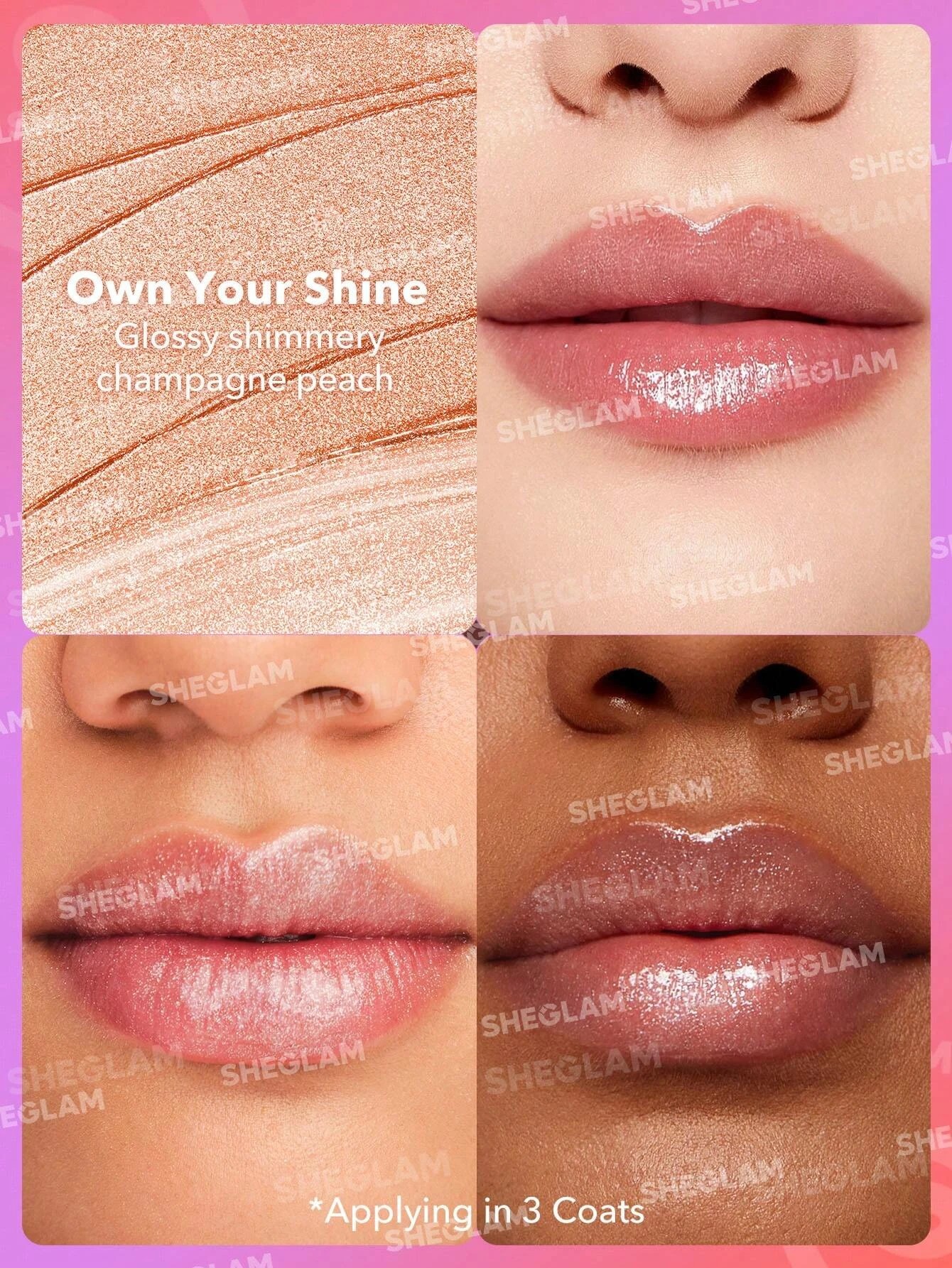 2 SHEGLAM Mirror Kiss High-Shine Lipstick - Own Your Shine, 2 of 6