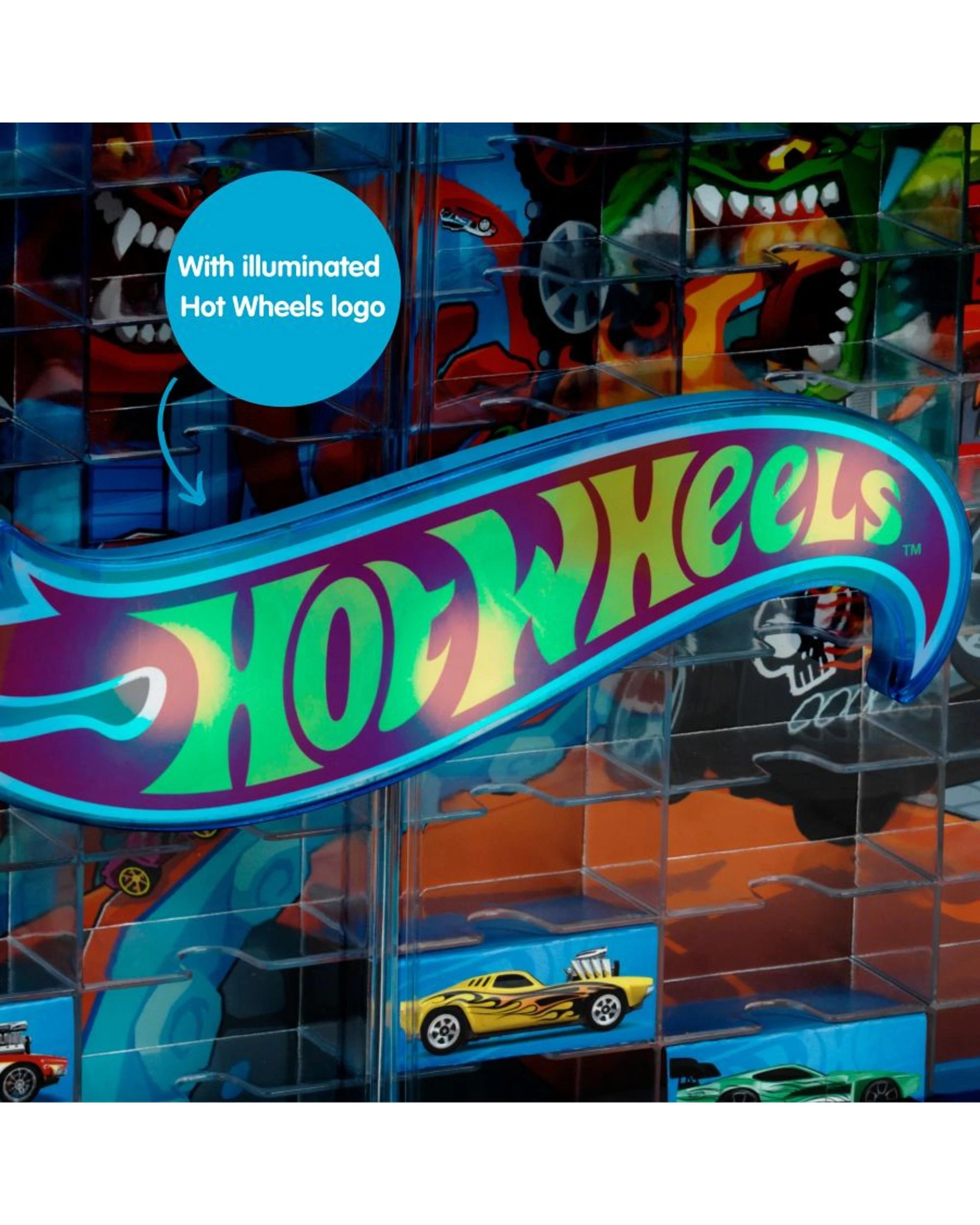 5 Theo Klein Hot Wheels Collector's Case for 54 Cars with Illuminated Logo, 5 of 6