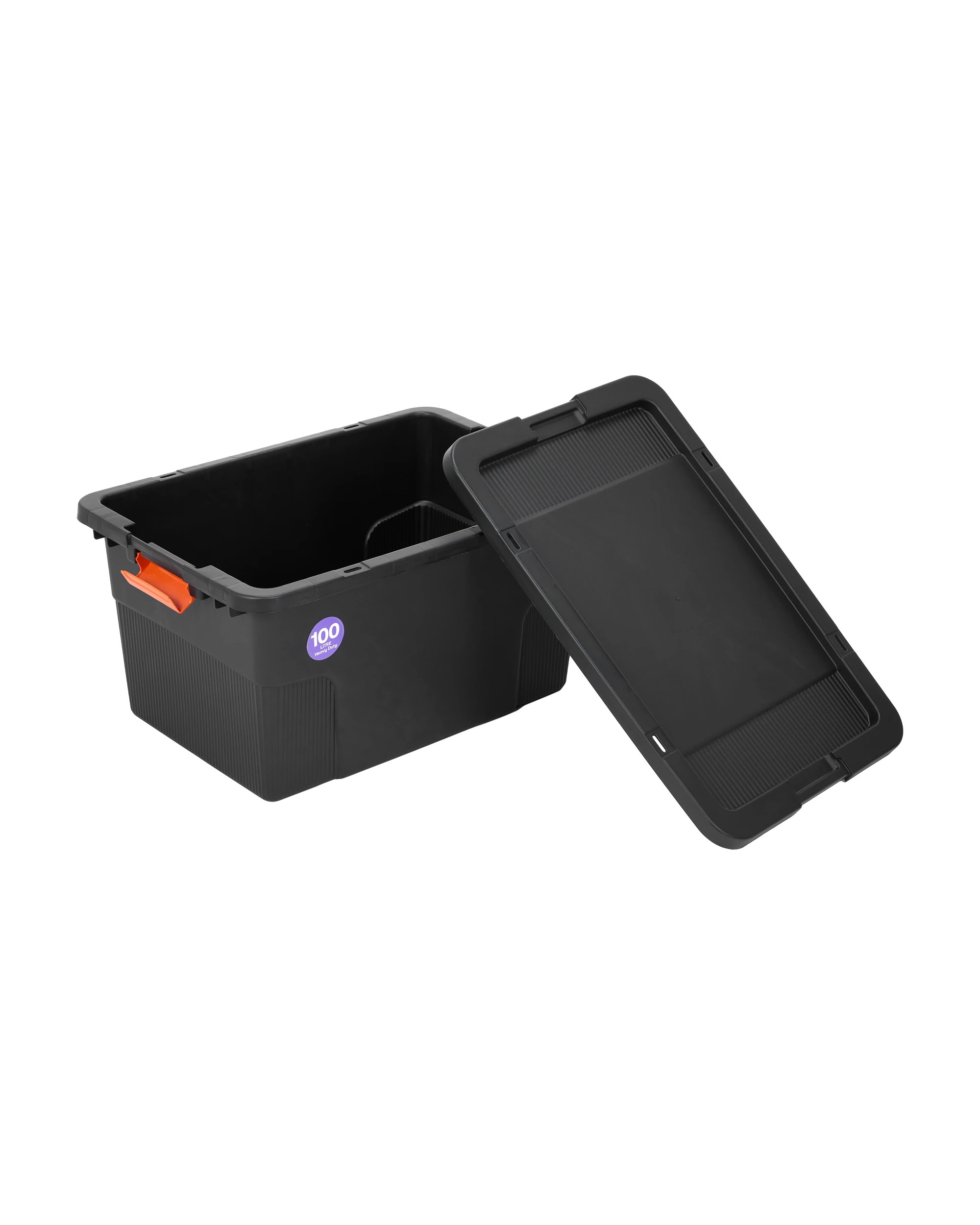2 100L Heavy Duty Storage Container - Black, 2 of 6