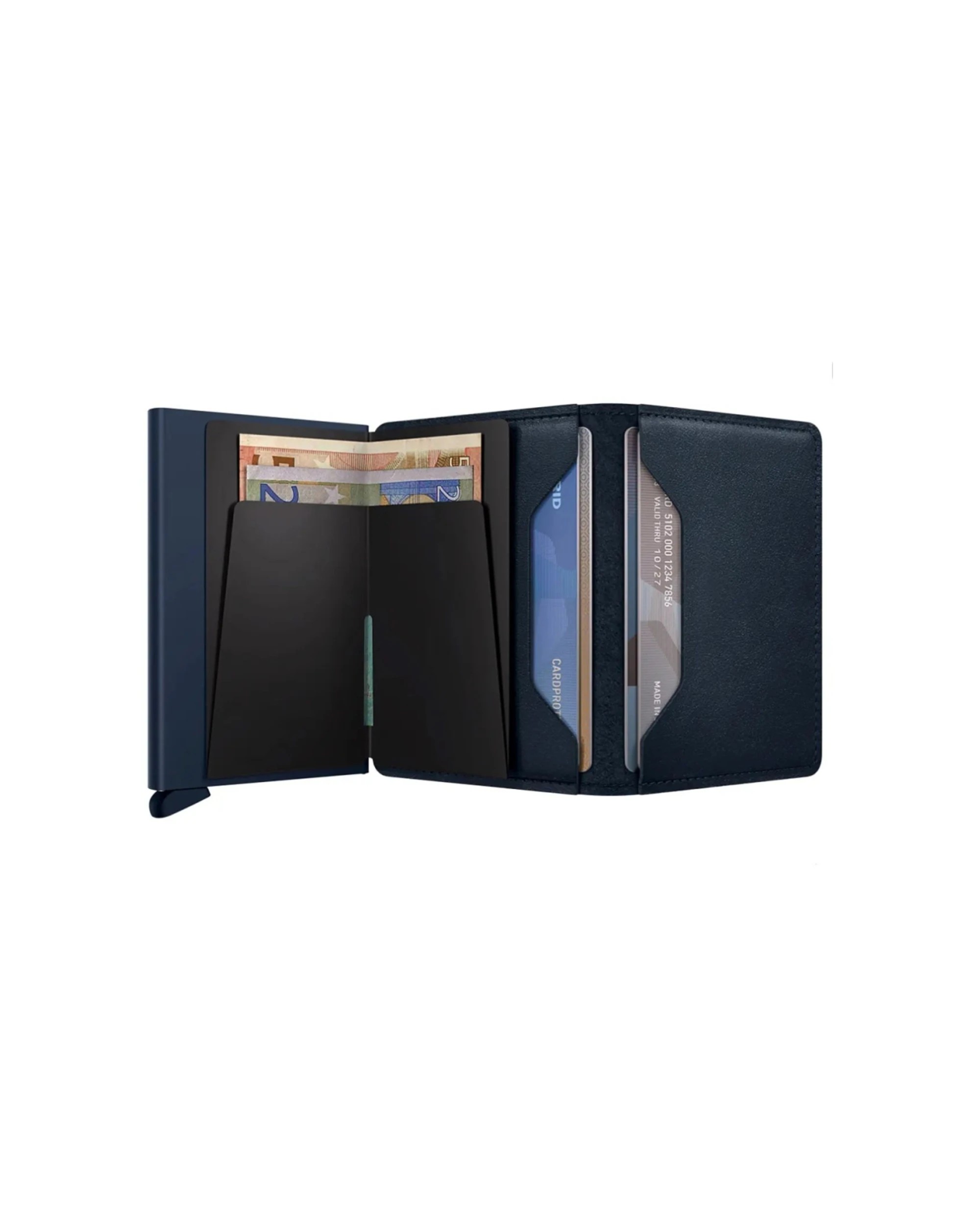 4 Secrid Slimwallet Compact RFID Travel Wallet Card Holder Navy - Blue, 4 of 5