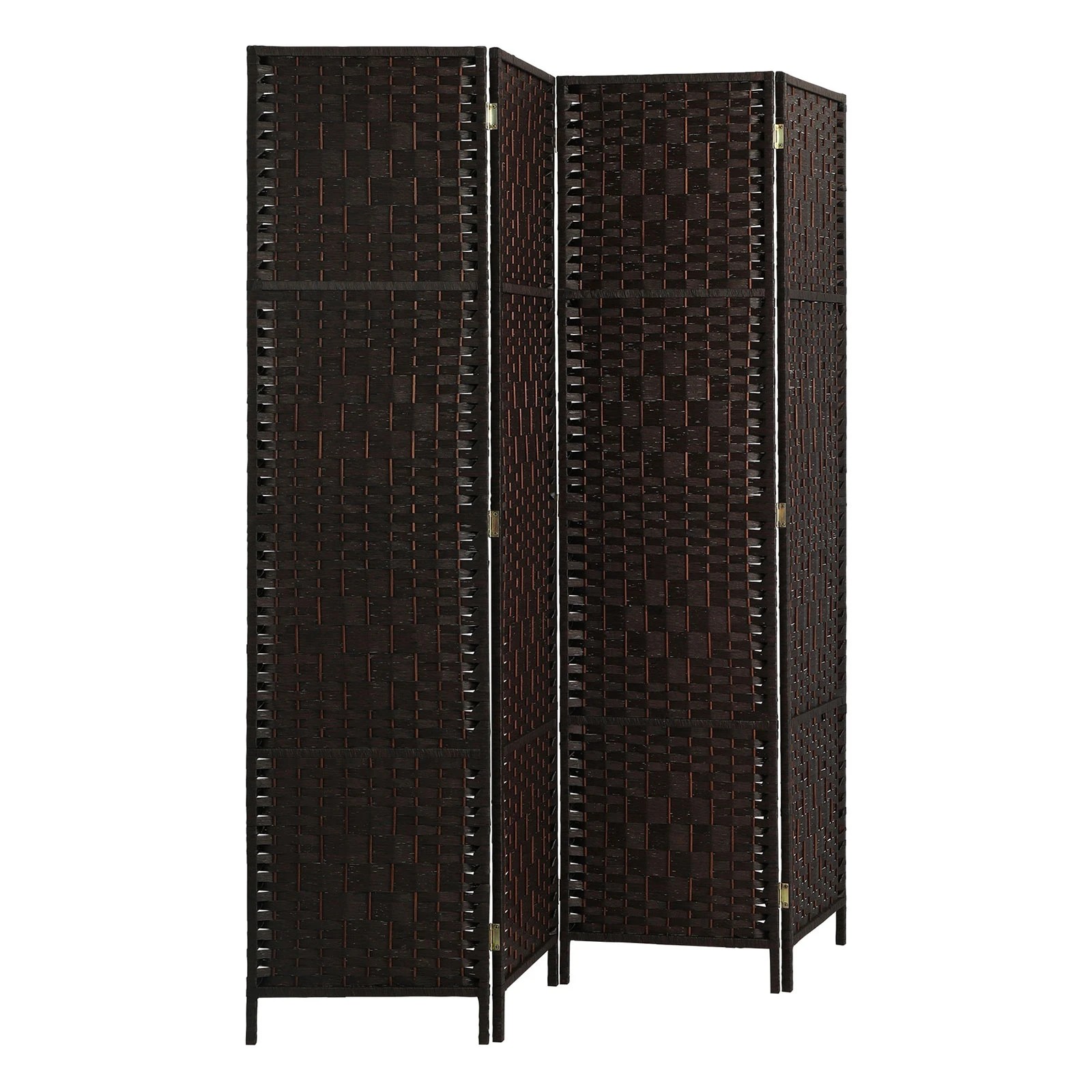 5 Oikiture 4 Panel Room Divider Screen Privacy Dividers - Brown, 5 of 8