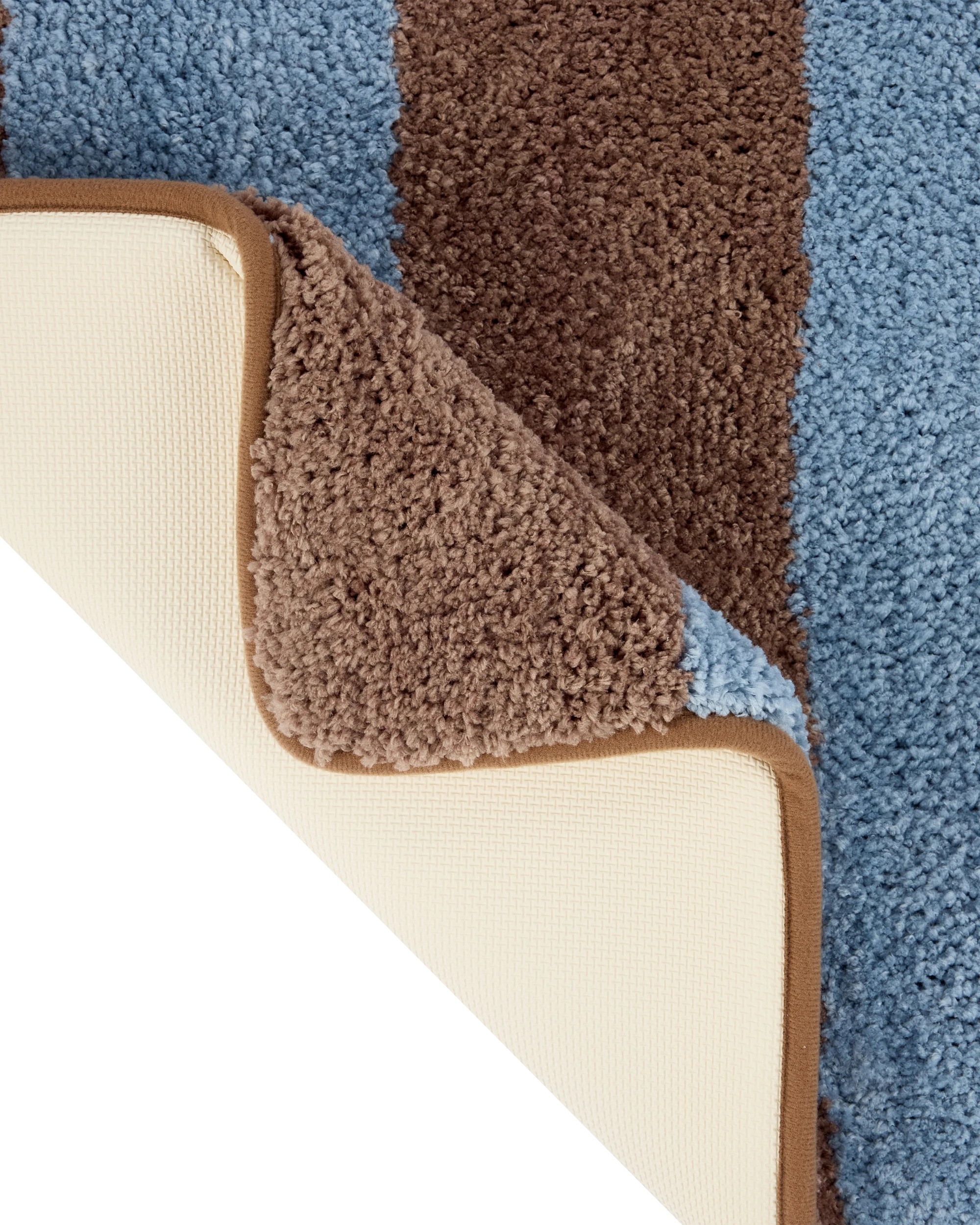 2 Memory Foam Bath Mat - Brown Stripe, 2 of 5