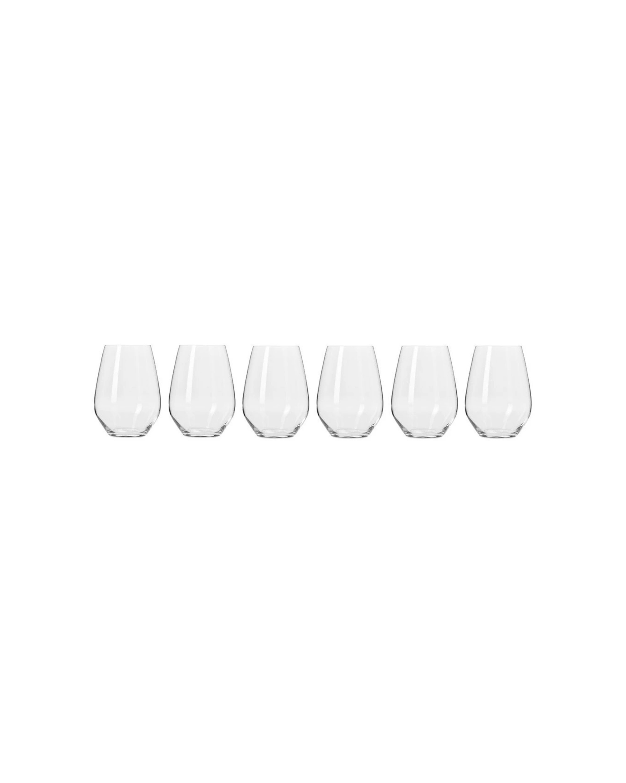 2 Krosno 6 Piece Stemless Wine Glass Set 540ml With Gift Box Dishwasher Safe - Clear, 2 of 4