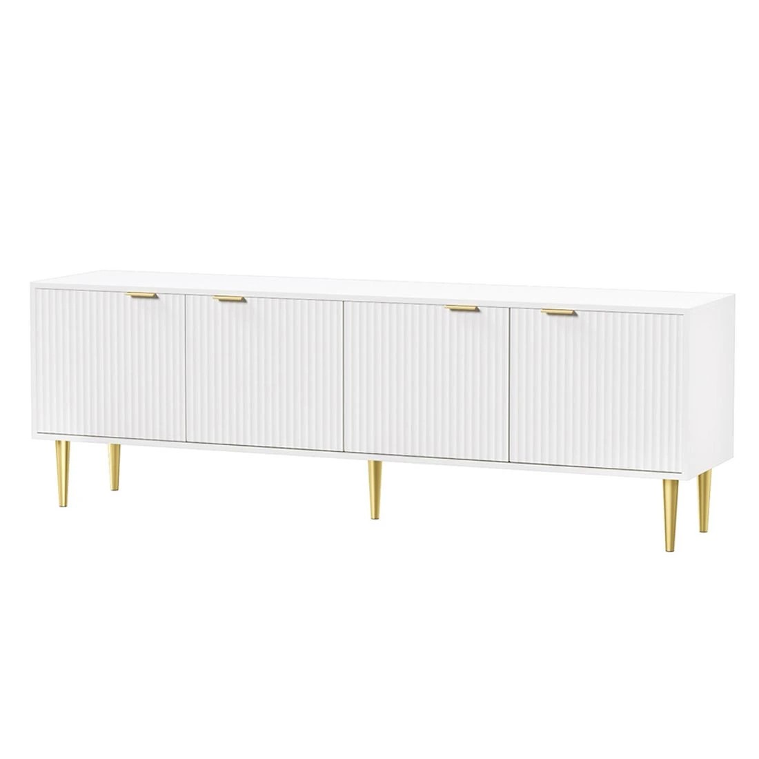 3 Artiss TV Cabinet Entertainment Unit Stand Storage 180CM - White, 3 of 6