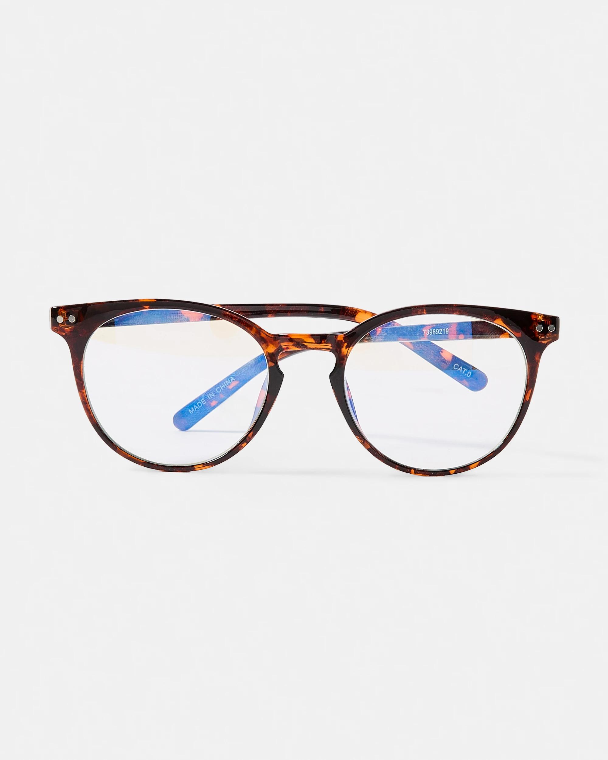 2 Round Blue Light Glasses Tort, 2 of 6