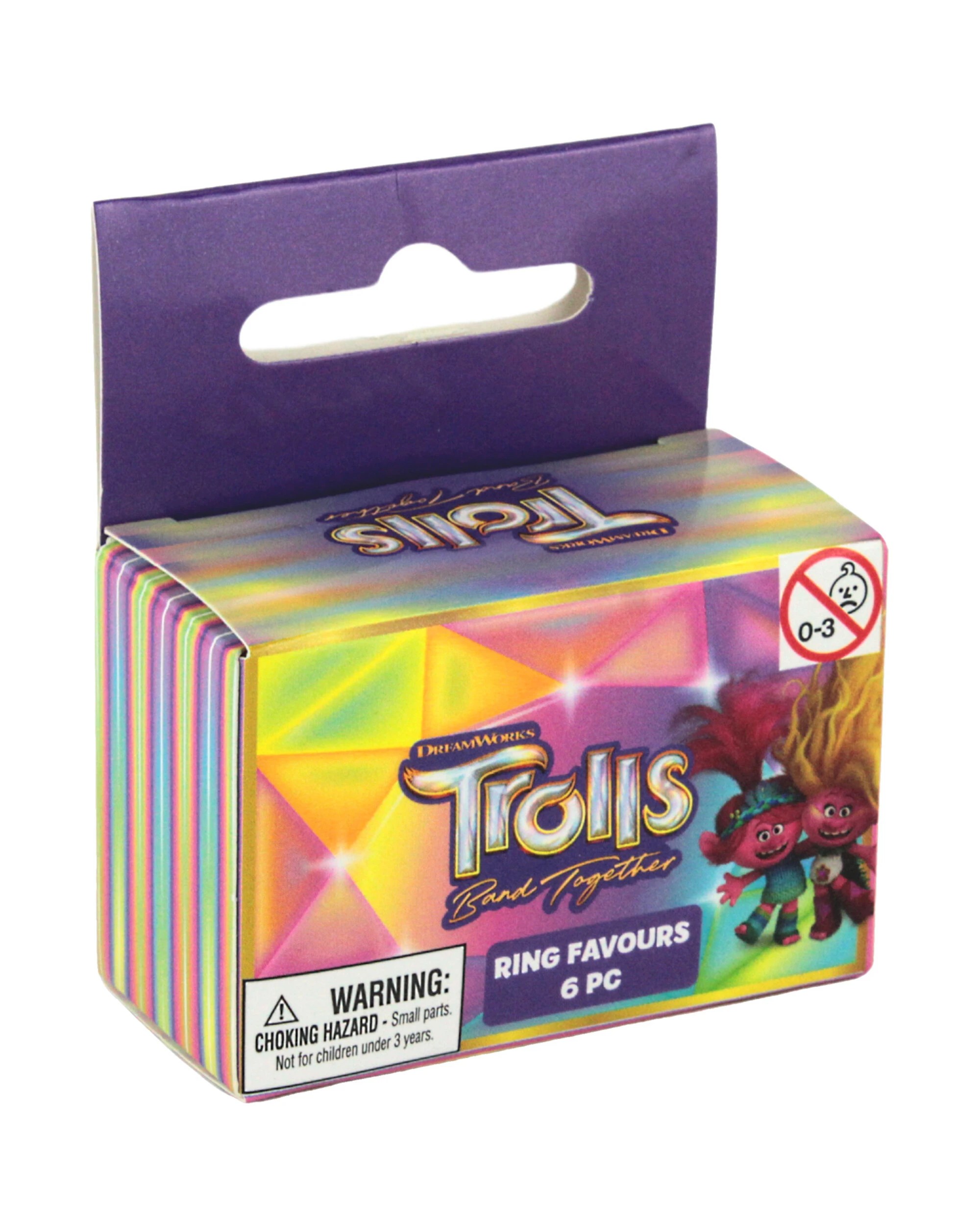 2 Amscan Inc. Trolls Band Together Plastic Rings Pack of 6 - Purple, 2 of 2