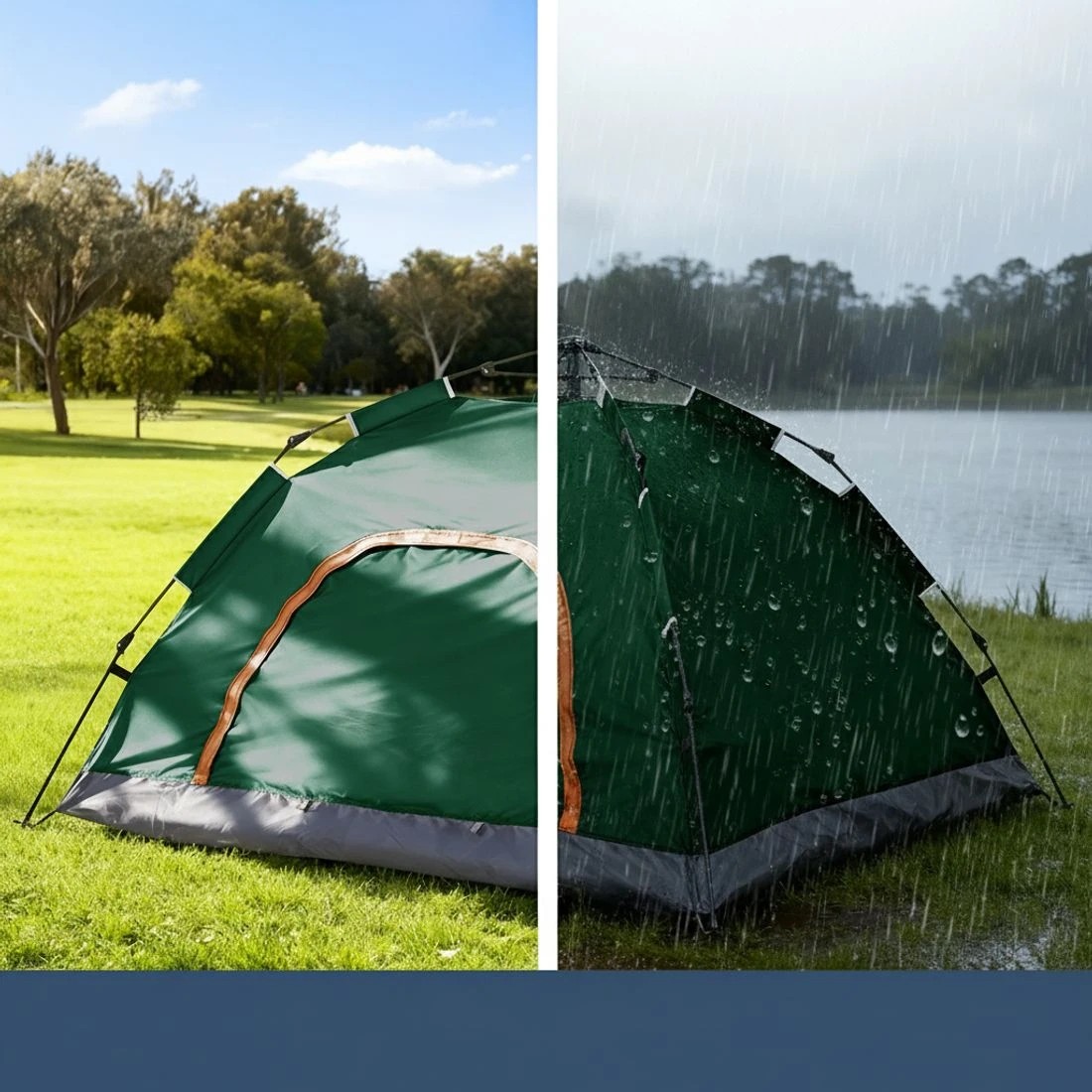 5 Weisshorn Camping Tent Instant Tent Pop up 2 Person Outdoor Hiking Tents Hiking - Green, 5 of 7
