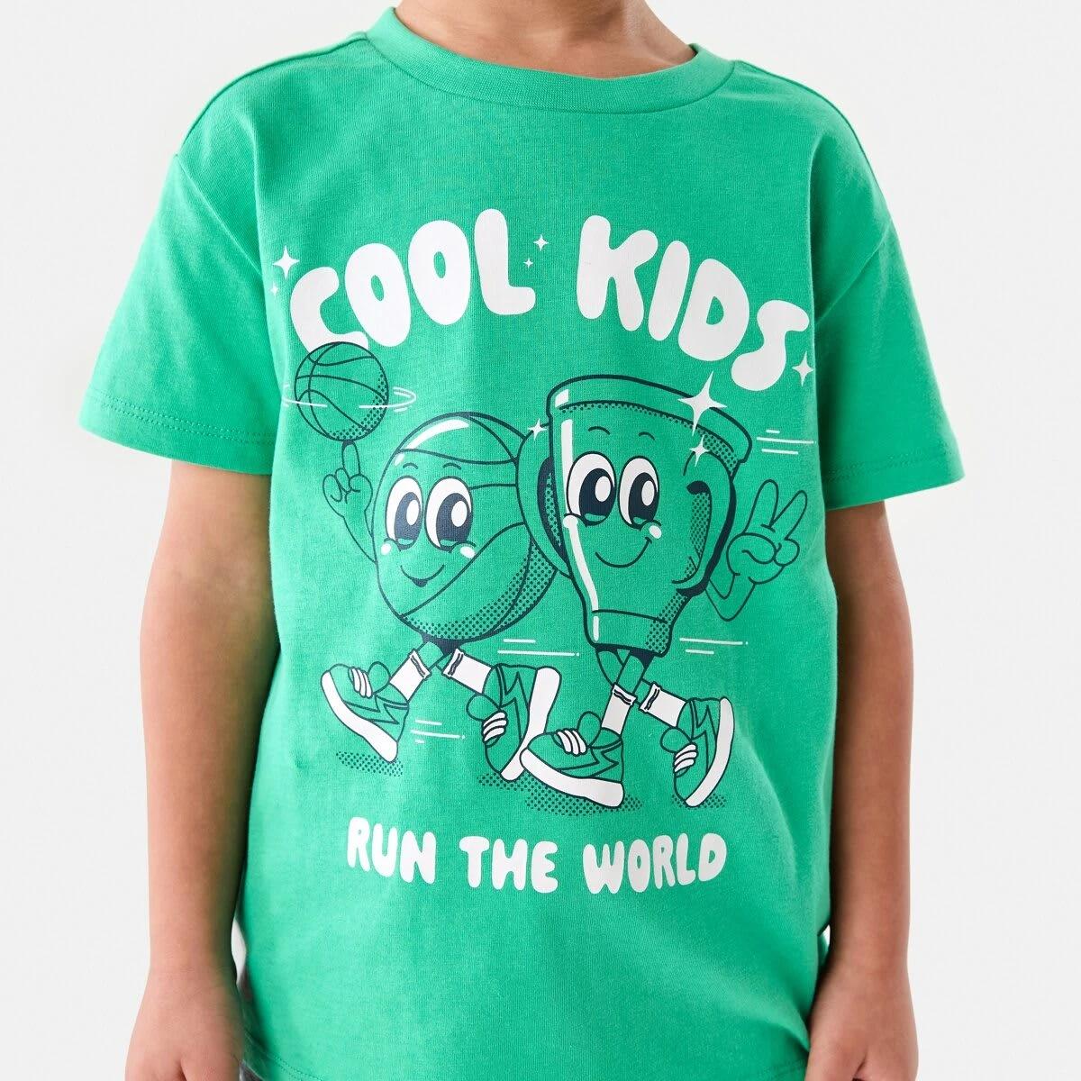4 Chest Print T-shirt COOL KIDS SPORT APPLE GREEN, 4 of 6