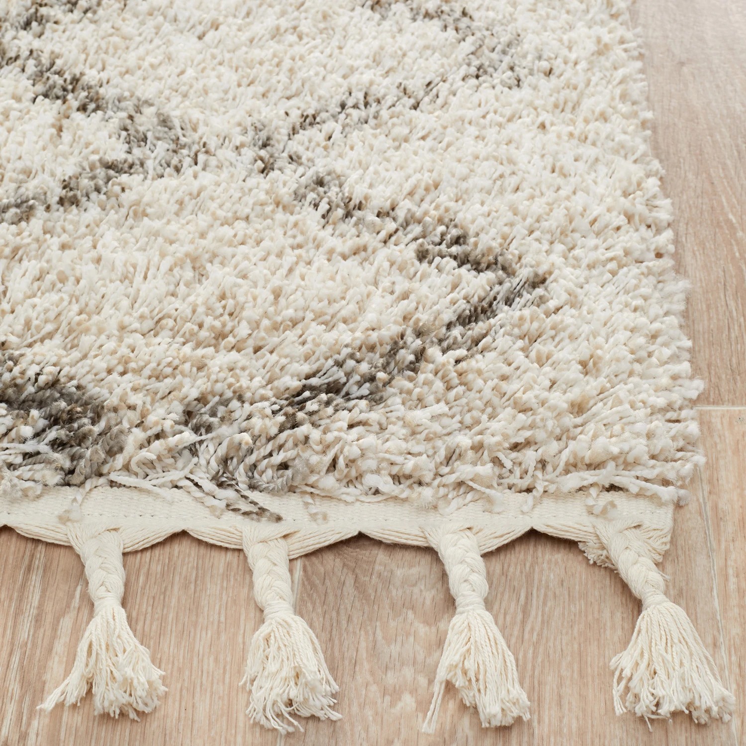 4 Common Ground Rugs Amber 11 400x80cm - Large Runner Power Loomed Shag Rug - Beige, 4 of 7