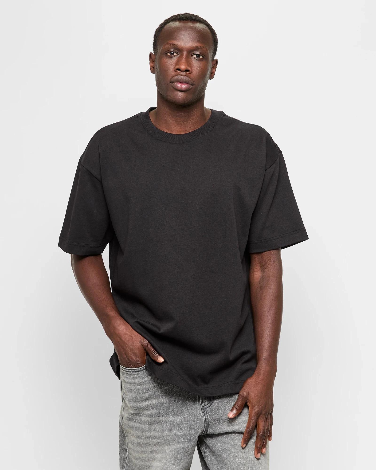 1 Commons Australian Cotton Oversized Heavy Core T-Shirt BLACK, 1 of 7
