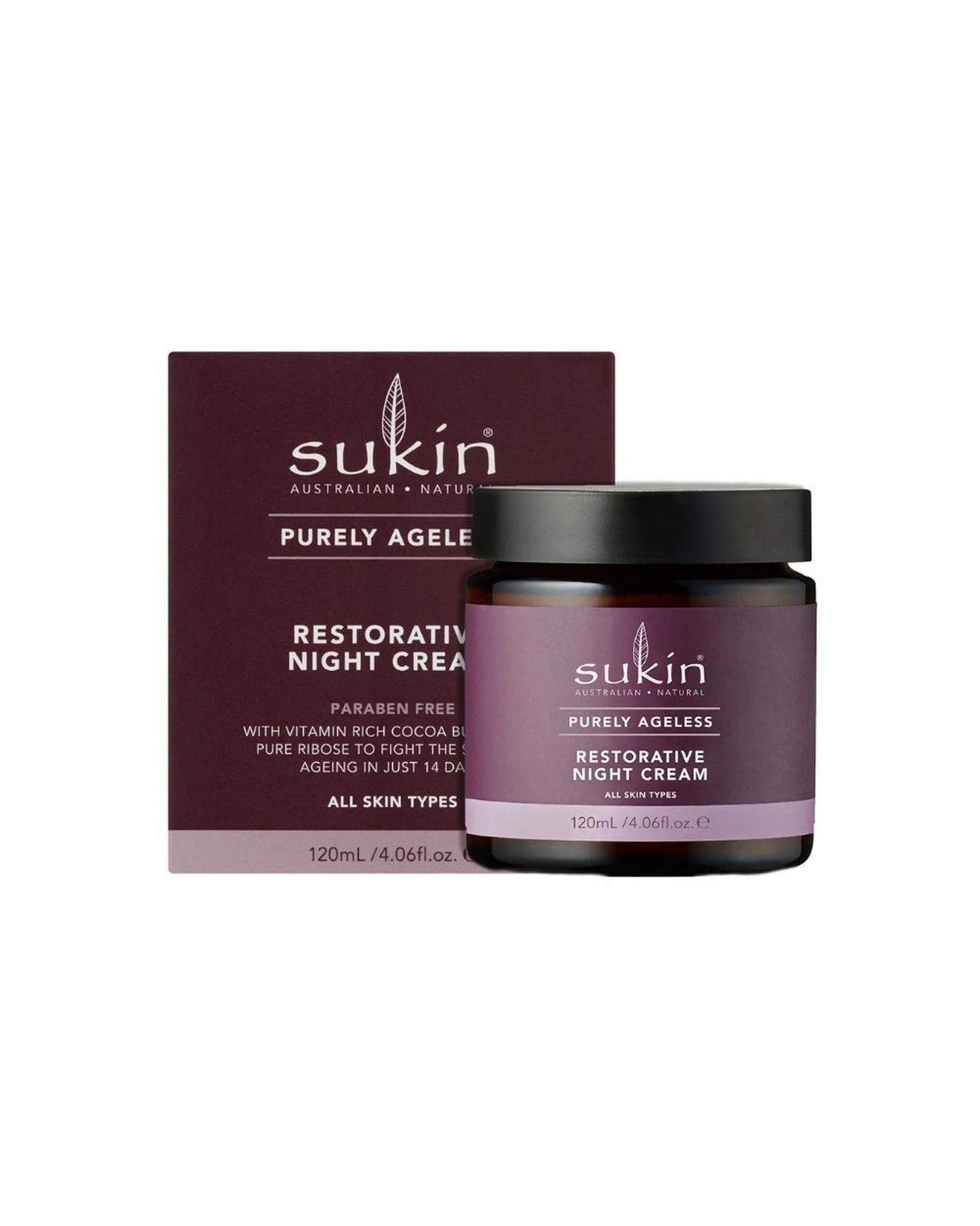 2 3 x Sukin Purely Ageless Restorative Night Cream 120mL, 2 of 2