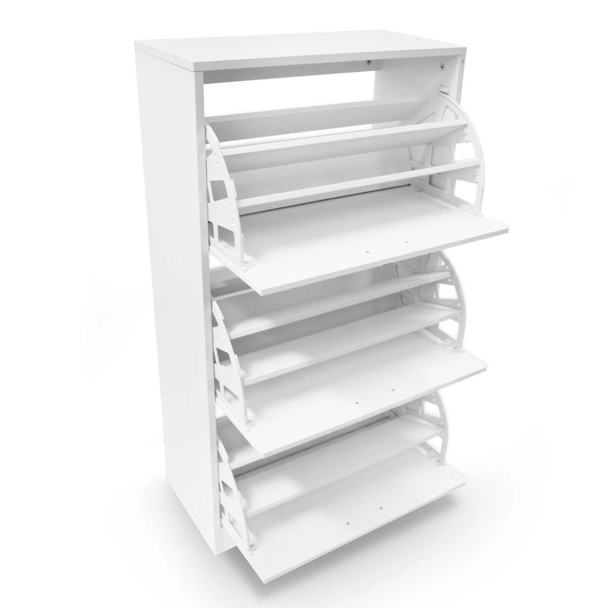 4 Ausway Modern 3-Drawer Shoe Cabinet Shoe Organizer Rack, 4 of 6