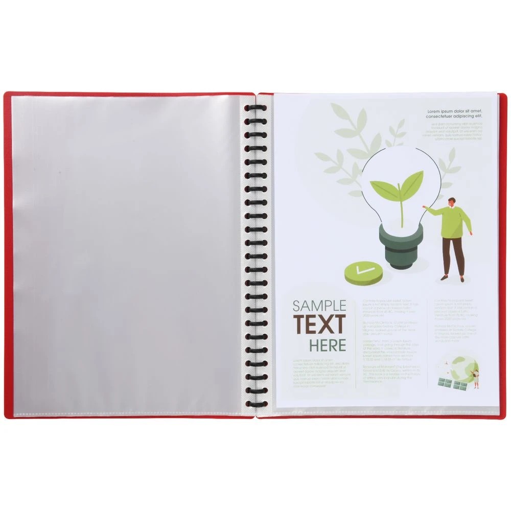 3 J.Burrows Refillable Display Book 40 Pockets Red, 3 of 3