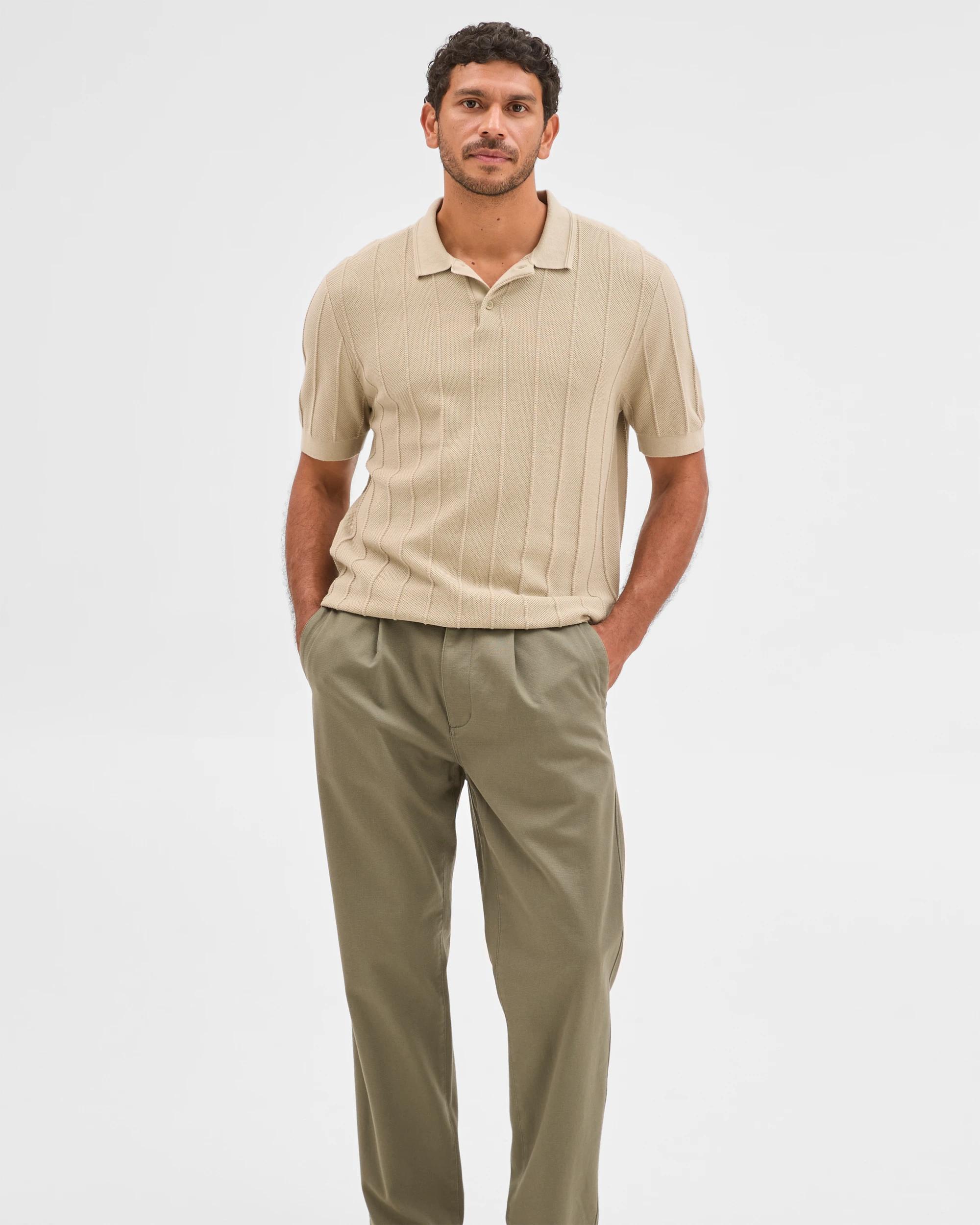 4 Target Man Australian Cotton Pleated Textured Chino Pants ARMY, 4 of 8