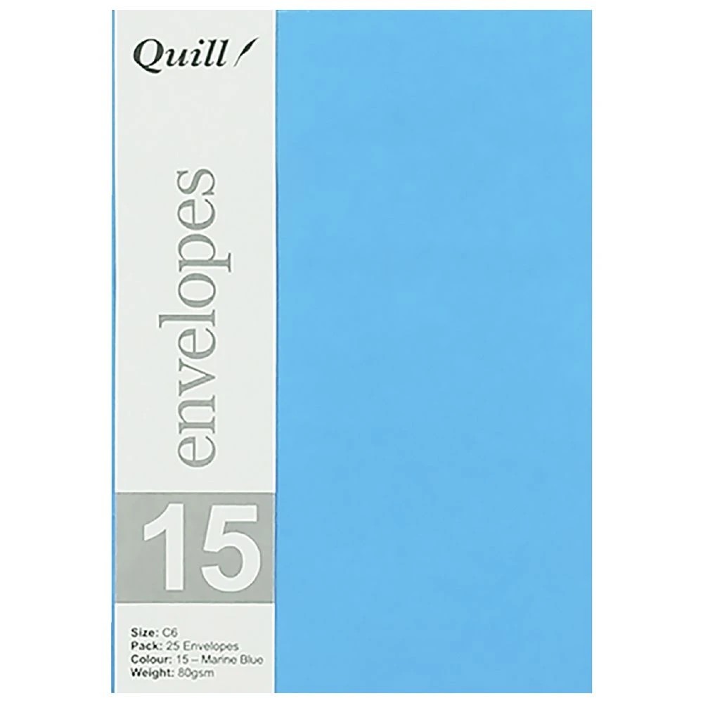 4 Quill C6 Envelopes Marine Blue 25 Pack, 4 of 4