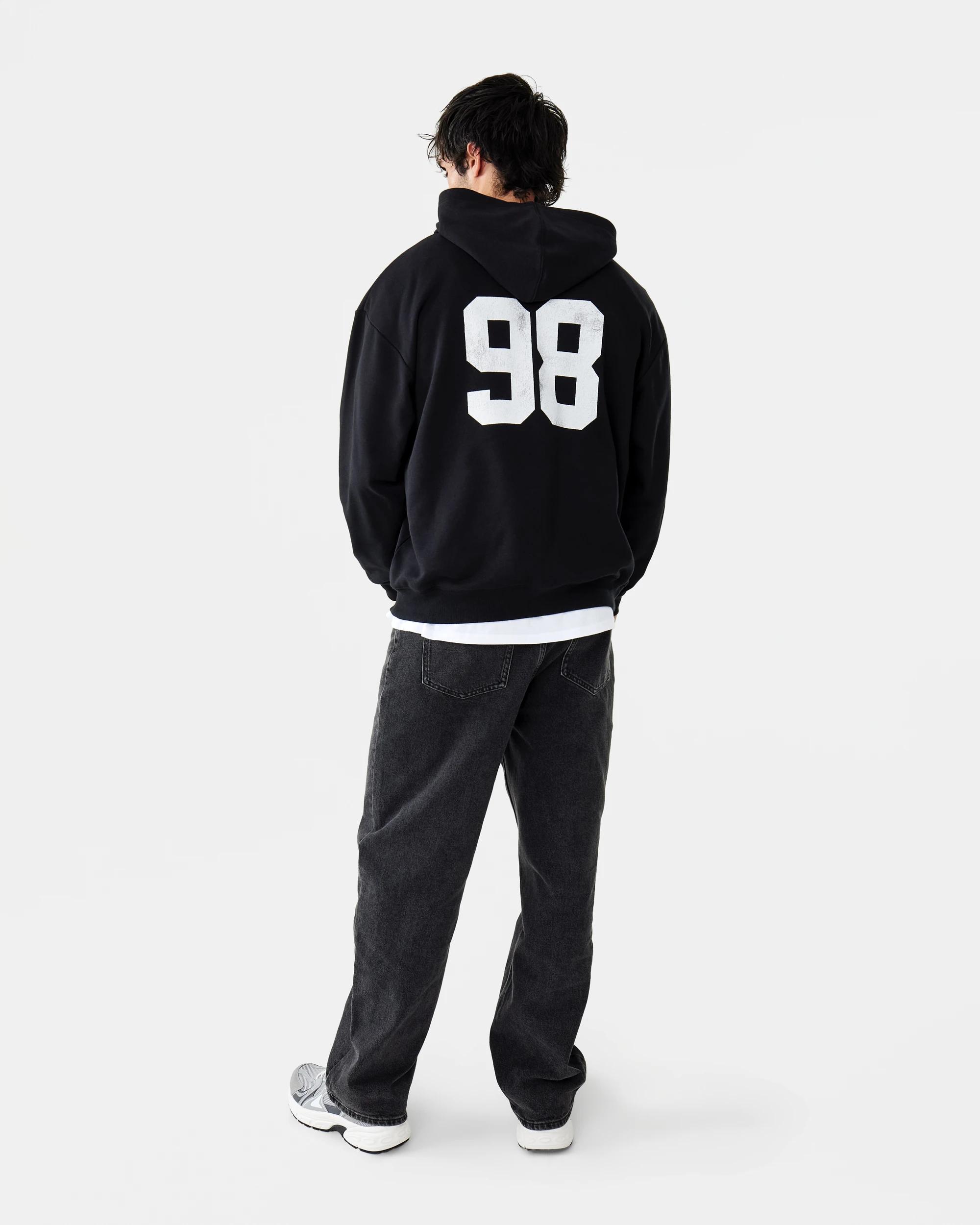 4 Terry Boxy Print Hoodie Blk Super, 4 of 10