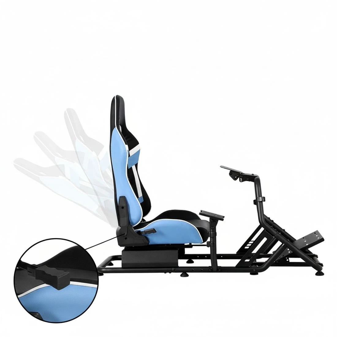 3 Artiss Racing Simulator Cockpit Steering Wheel Gaming Chair - Multi, 3 of 5