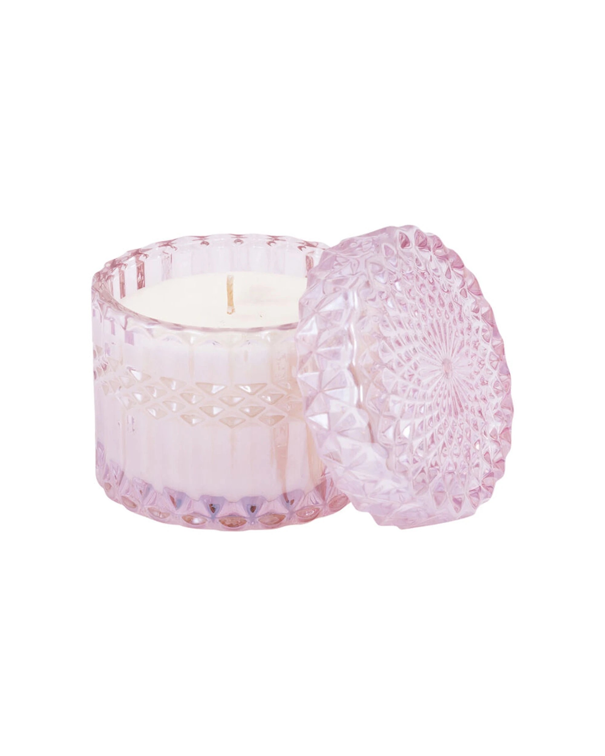 2 The Soi Co 2PK Champagne Lily Petite Shimmer Scented Soy Candle Home Fragrance Set 8oz - Pink, 2 of 5
