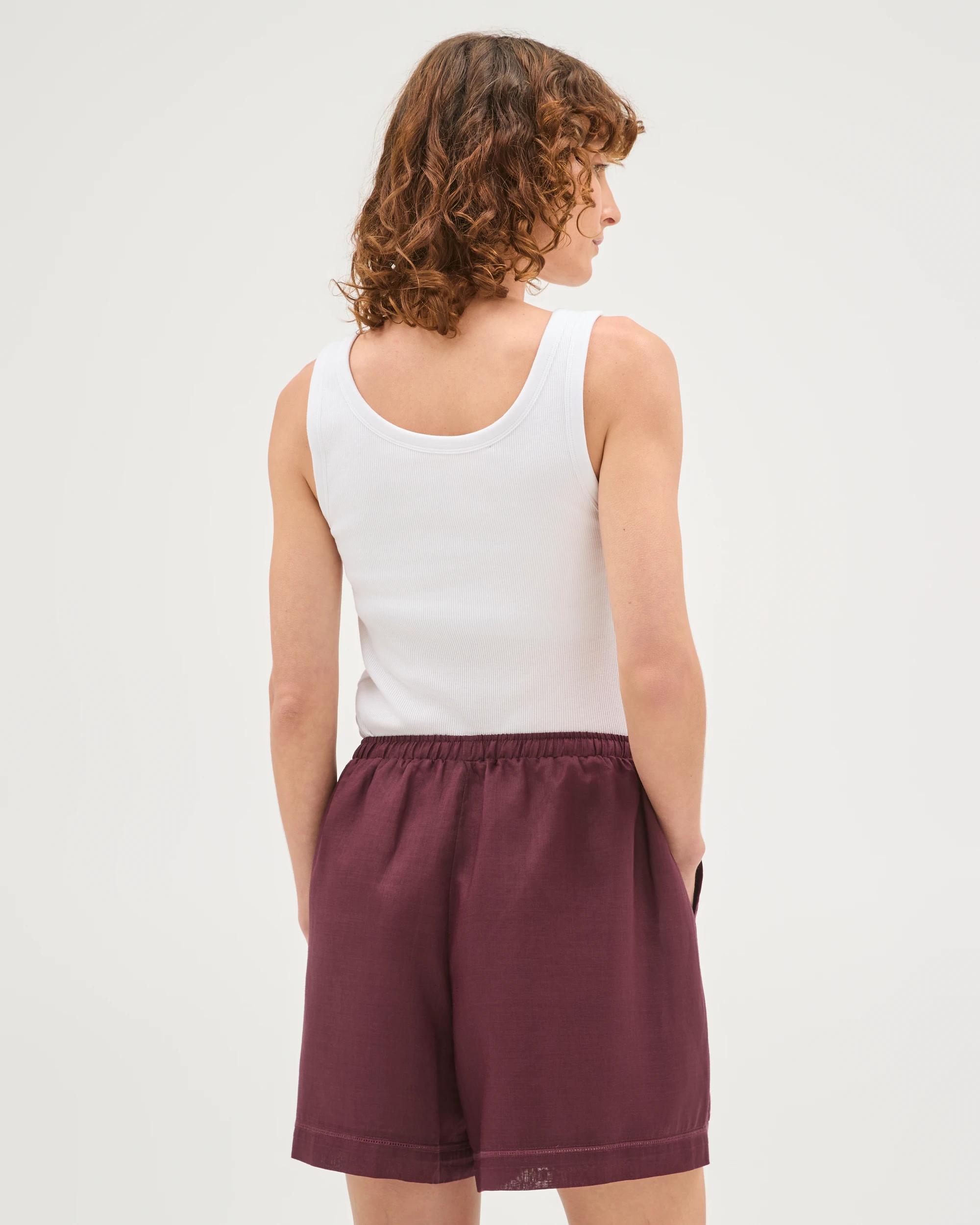 6 Target Woman A-Line Trim Detail Shorts MERLOT, 6 of 6