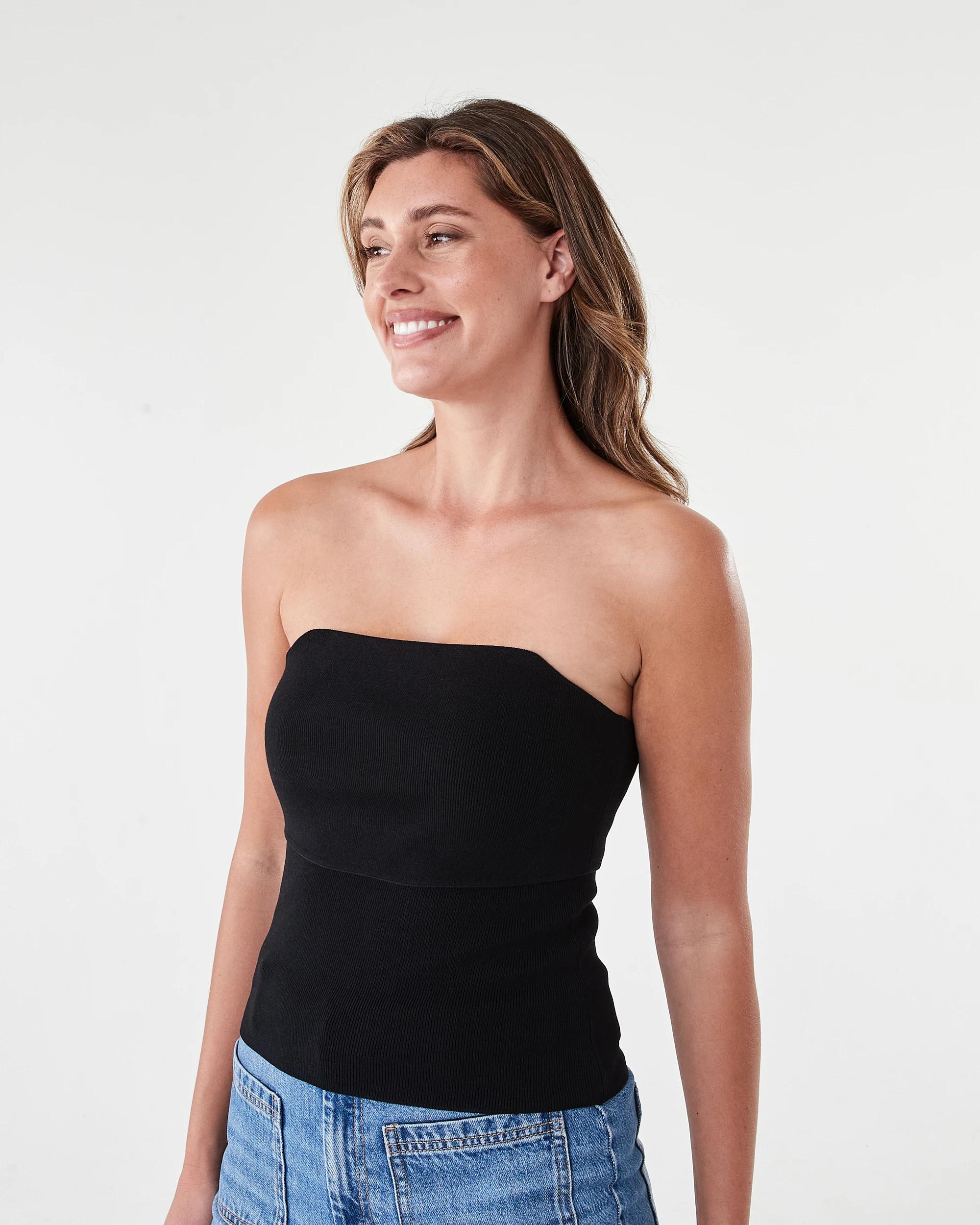 2 Fitted Bandeau Top Black, 2 of 7