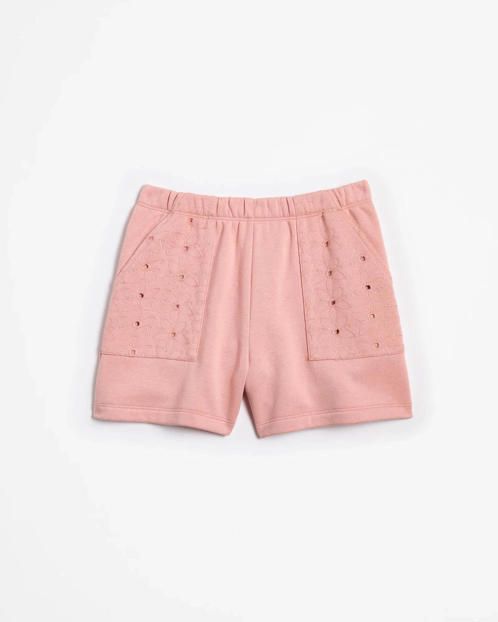 1 Target Australian Cotton Blend Fleece Crochet Pocket Shorts PINK, 1 of 3