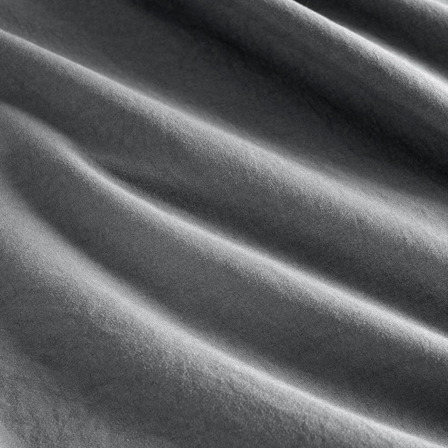 6 CleverPolly 100% Vintage Washed Microfibre Quilt Cover Set - Super King Bed - Grey, 6 of 8