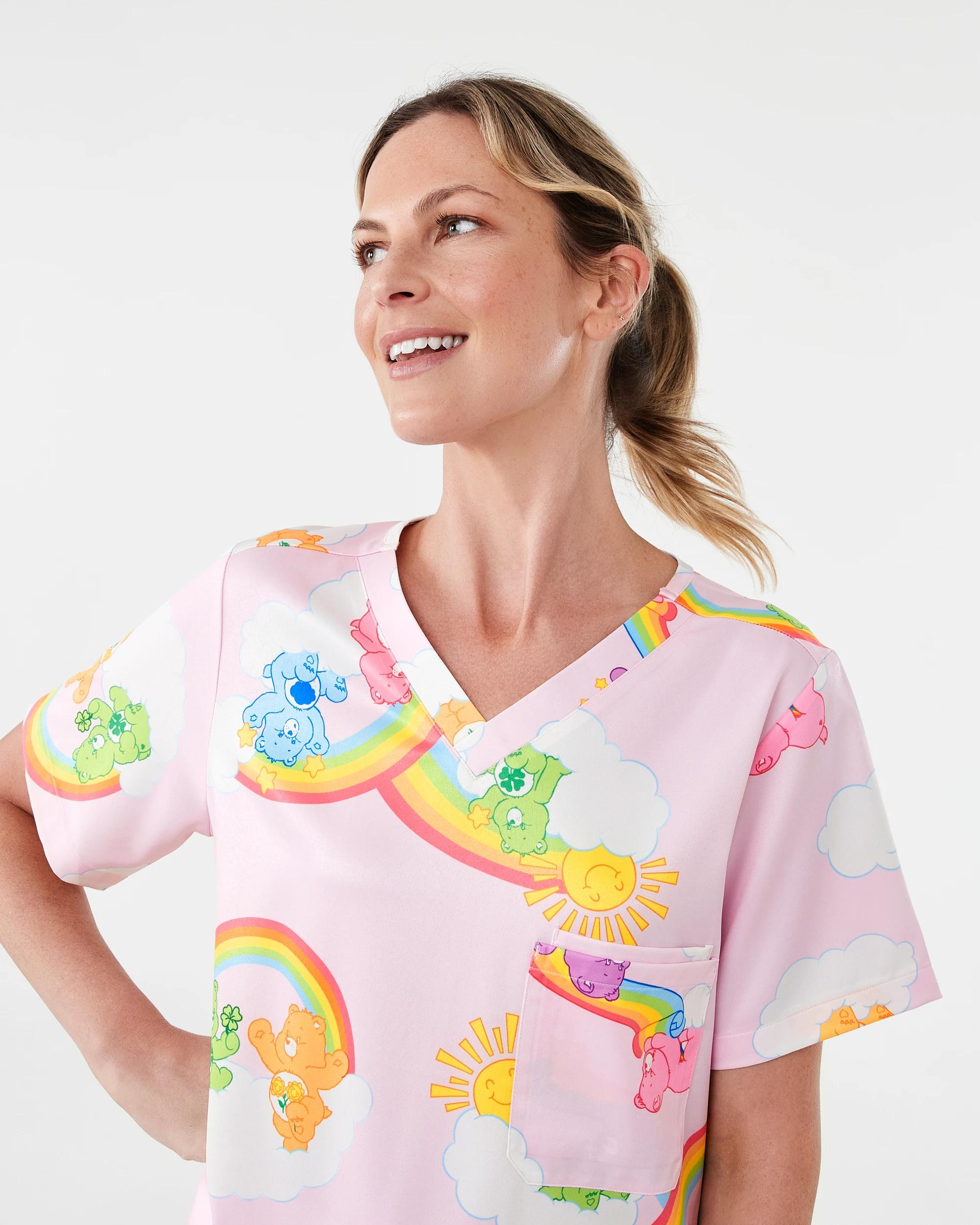 4 Workwear Care Bears License Scrub Top Carebears, 4 of 9