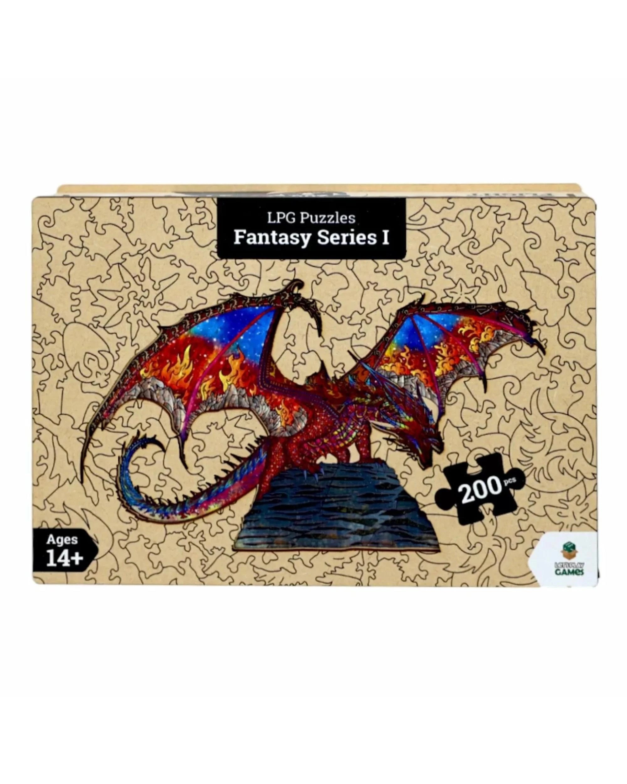1 Let's Play Games Fantasy Series 01 Dragon Flight 200 Piece Wooden Jigsaw Puzzle, 1 of 5