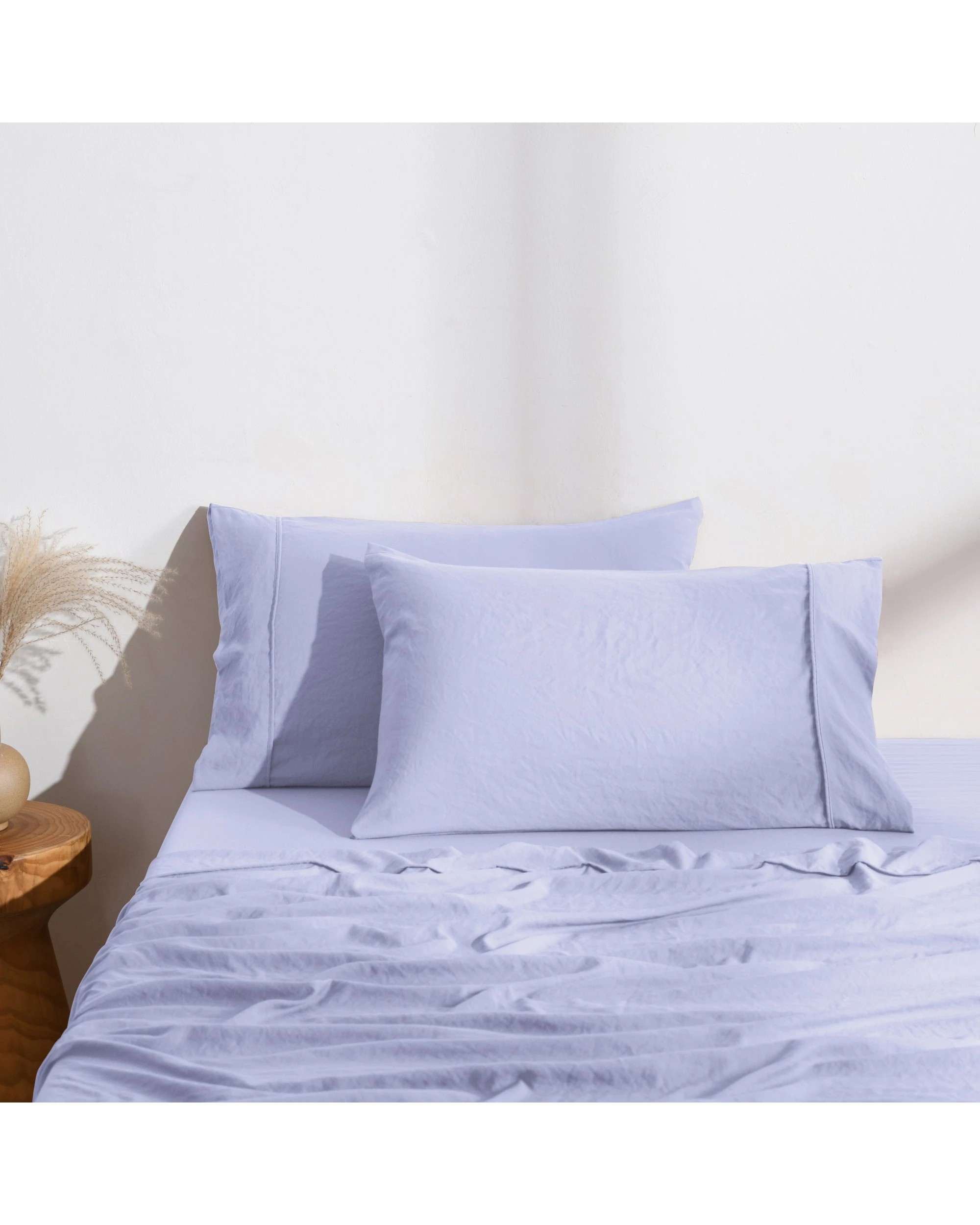 1 Dreamaker Superfine Washed Microfibre Standard Pillowcase Twin Pack - Lilac, 1 of 6