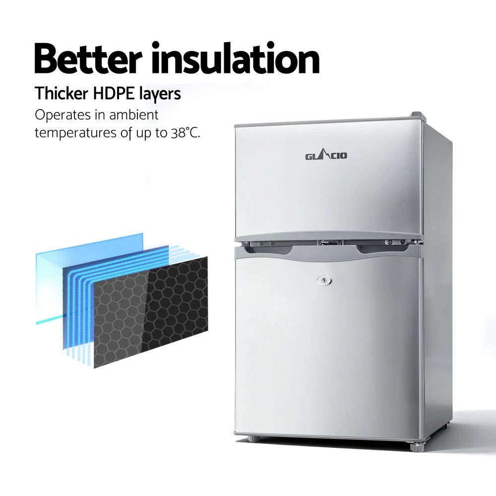 7 Glacio 65L Portable Fridge Freezer Bar Upright 12V/24V/240V Camping Caravan - Silver, 7 of 10