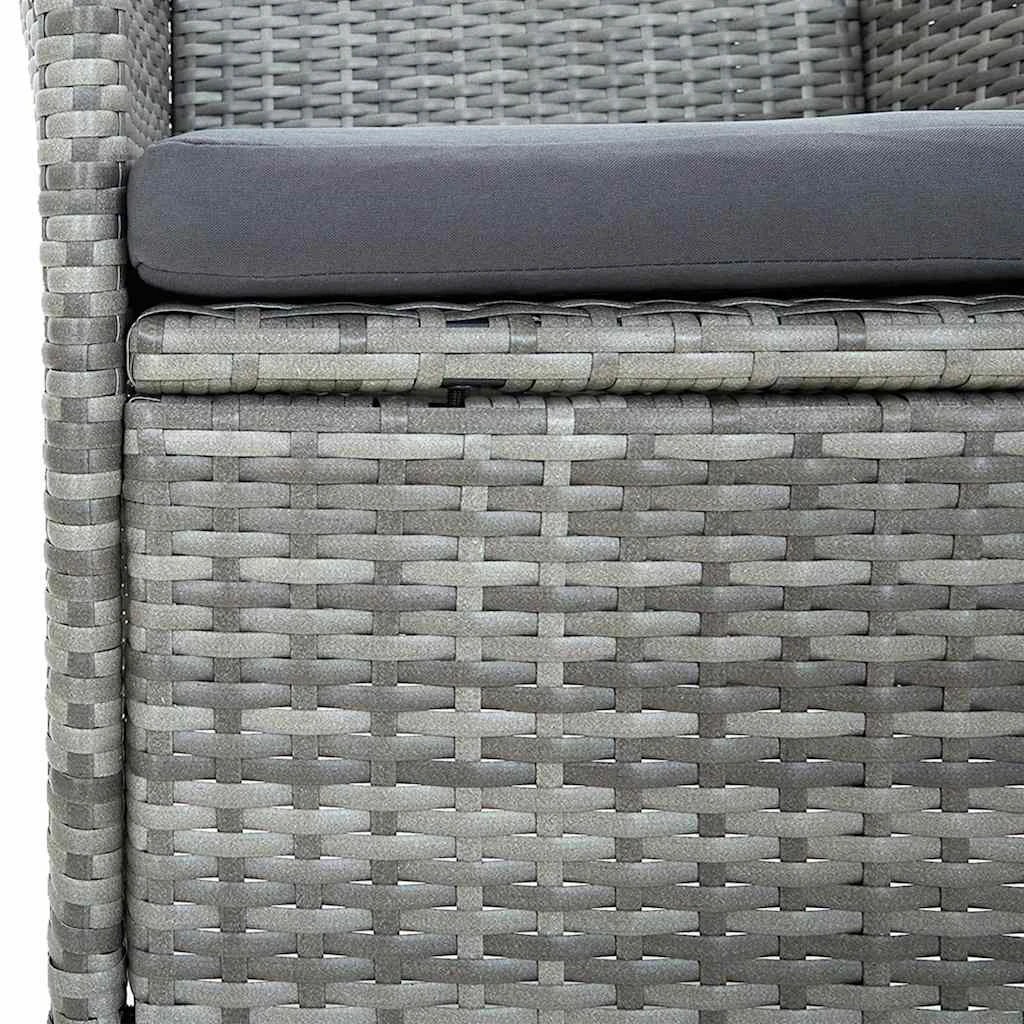 6 vidaXL Garden dining chair Ergonomic - Grey, 6 of 7