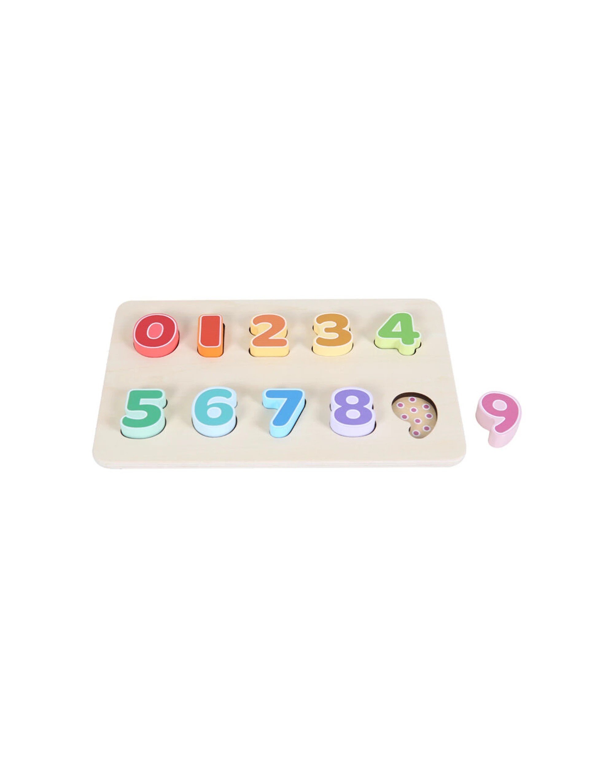 1 EDUCARE Number Puzzle Educational Toy Number Recognition Kids 3 Years Wooden - Multi, 1 of 3