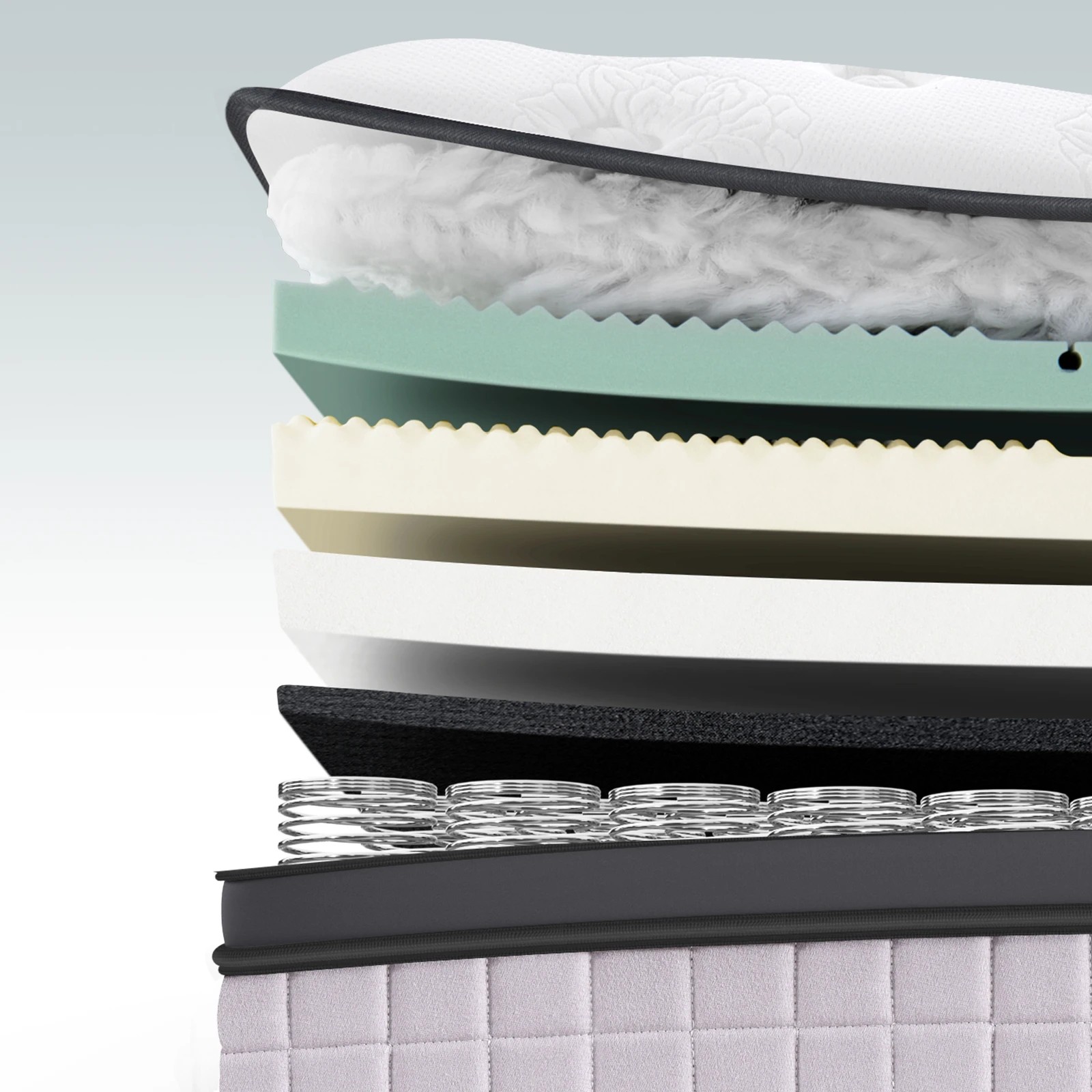 8 Alfordson Mattress 23CM Euro Top Spring Foam Bedding Medium Firm - Queen Bed, 8 of 10