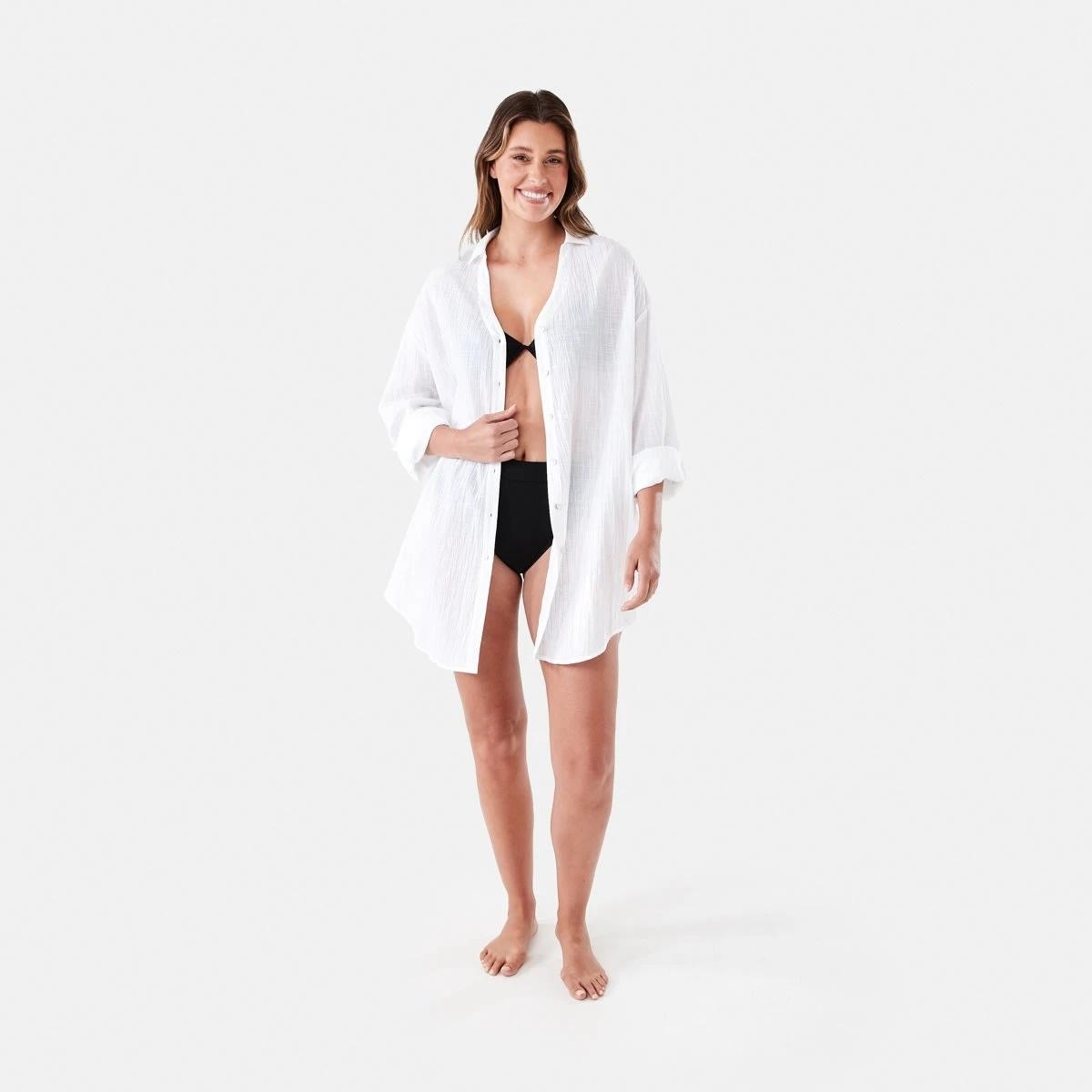 9 Cover Up Shirt WHITE, 9 of 10