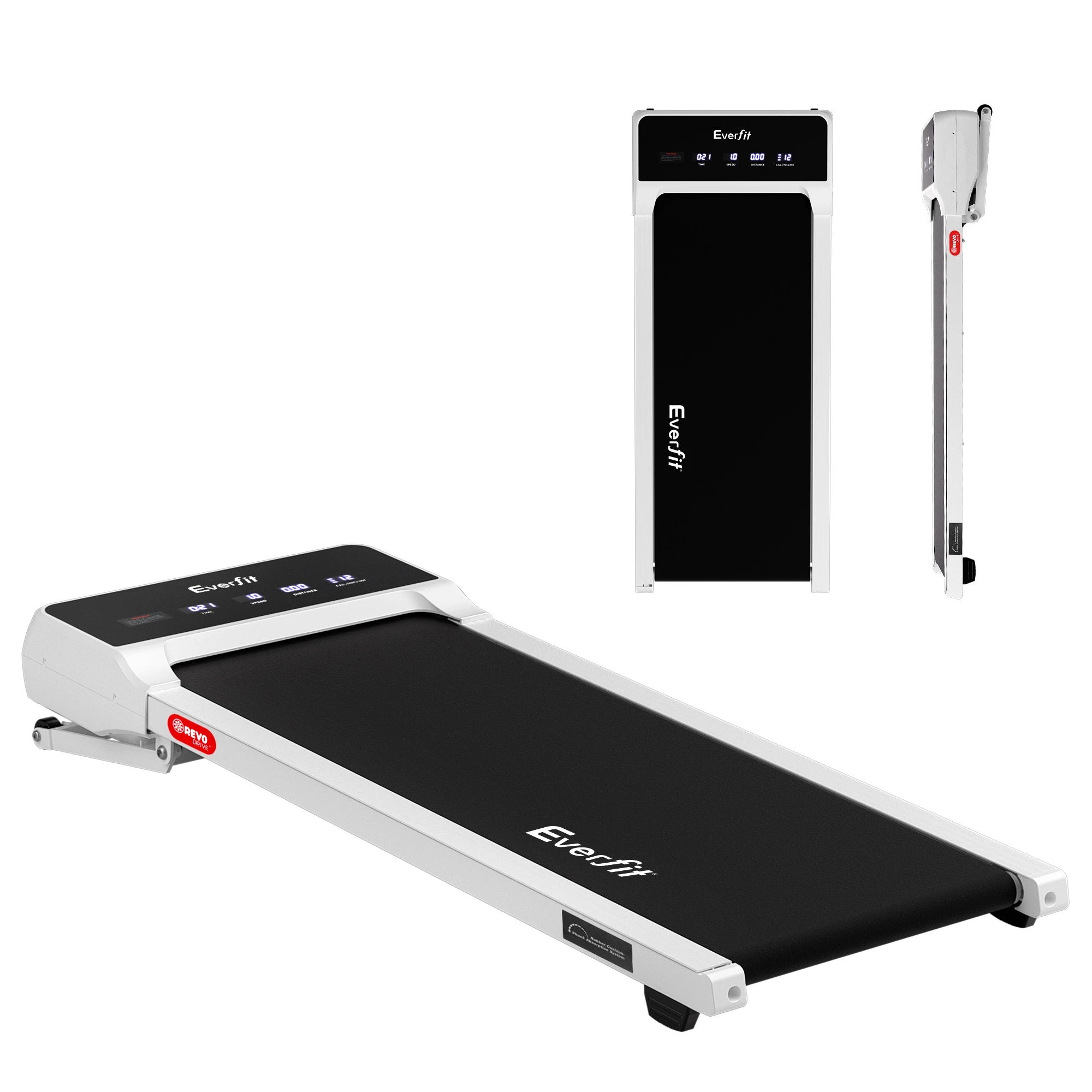 1 Everfit 3 in 1 Walking Pad Treadmill 20% Auto Incline Under Desk Treadmills 40cm Wide Belt - White, 1 of 9