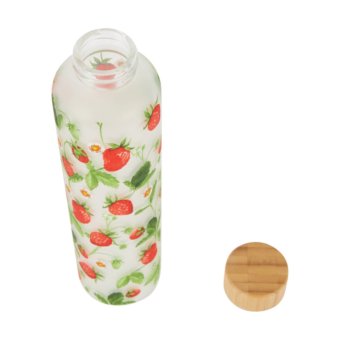 3 650ml Strawberry Glass Bottle with Silicone Coating, 3 of 4