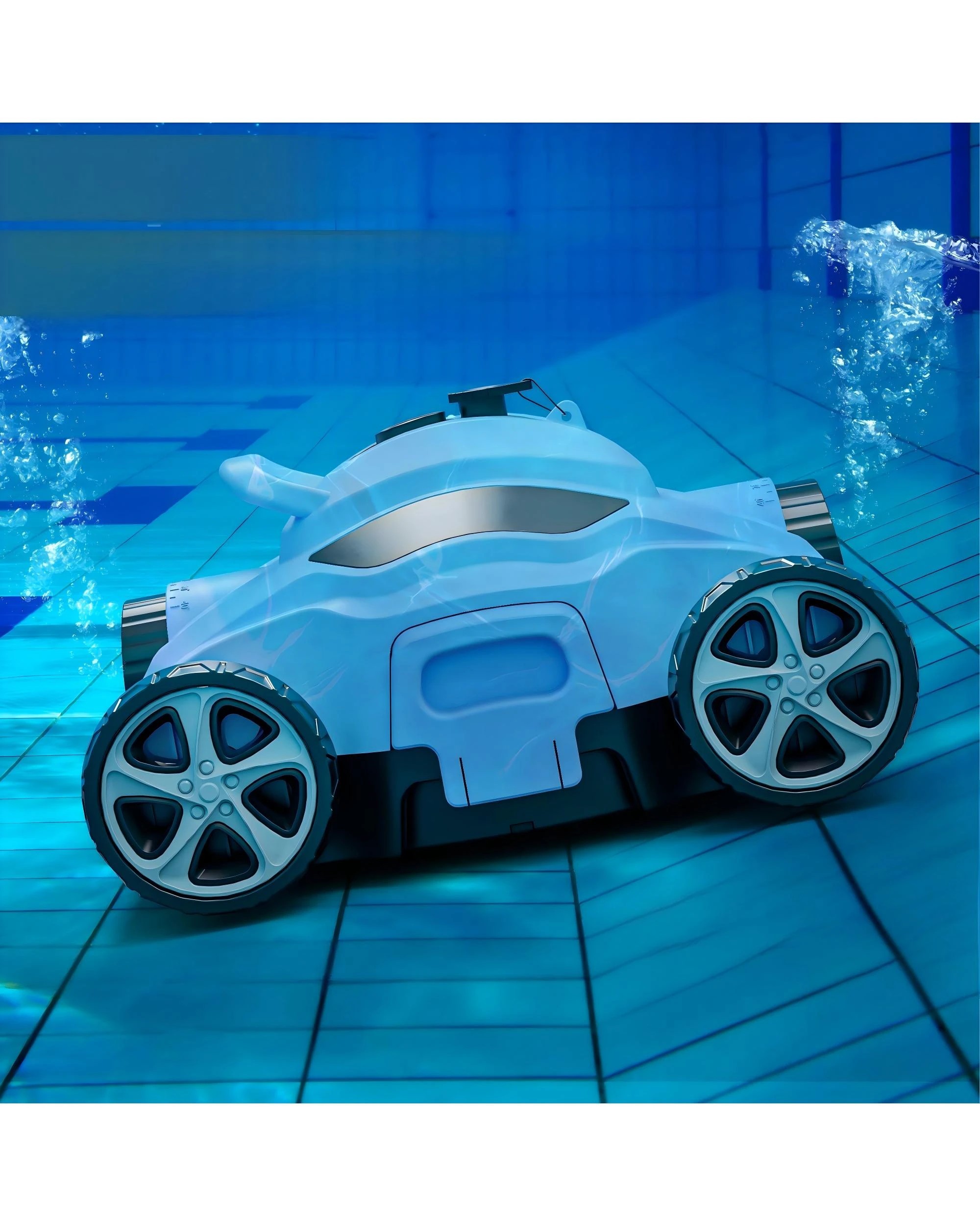 3 Advwin Cordless Robotic Pool Cleaner Self-Parking Last 110 Min - Blue, 3 of 7