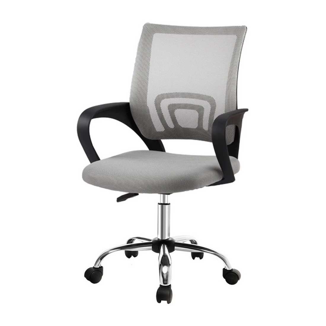 1 Artiss Mesh Office Chair Mid Back - Grey, 1 of 8