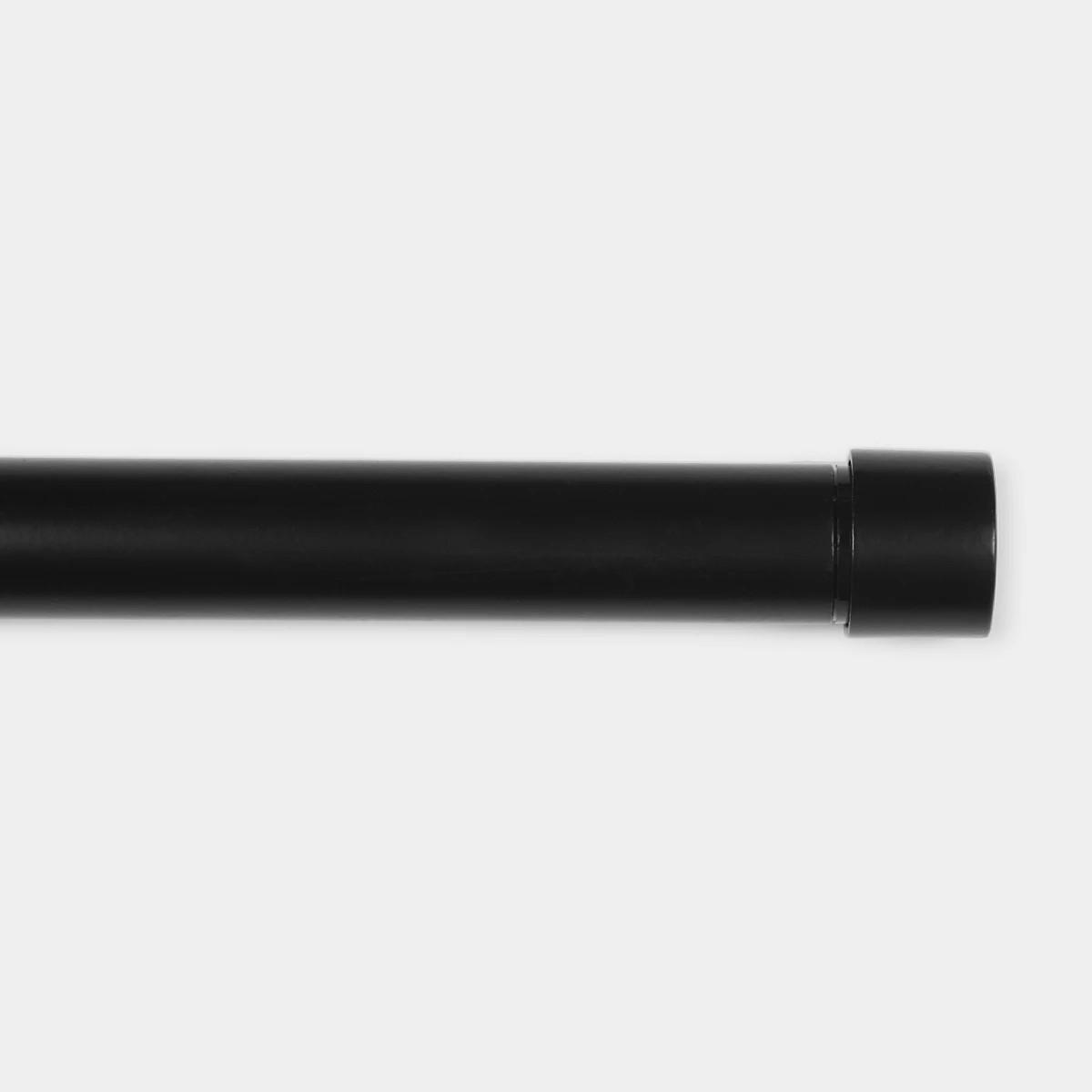 1 Extendable Curtain Rod Set - Black, 1 of 3