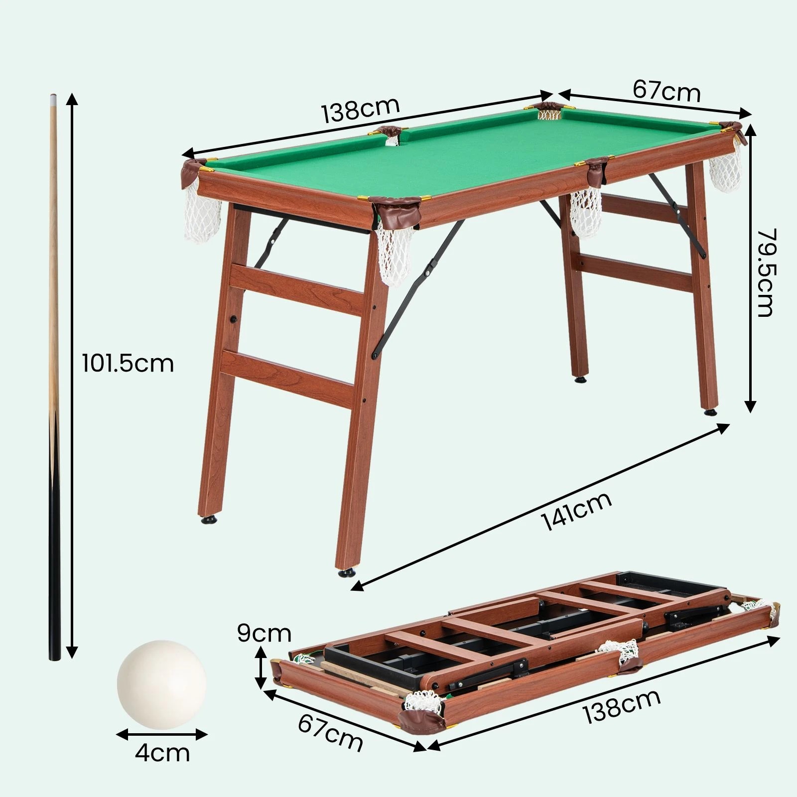 3 Costway Portable Pool Table Mini Snooker Tables Billiards Game Table, 3 of 3