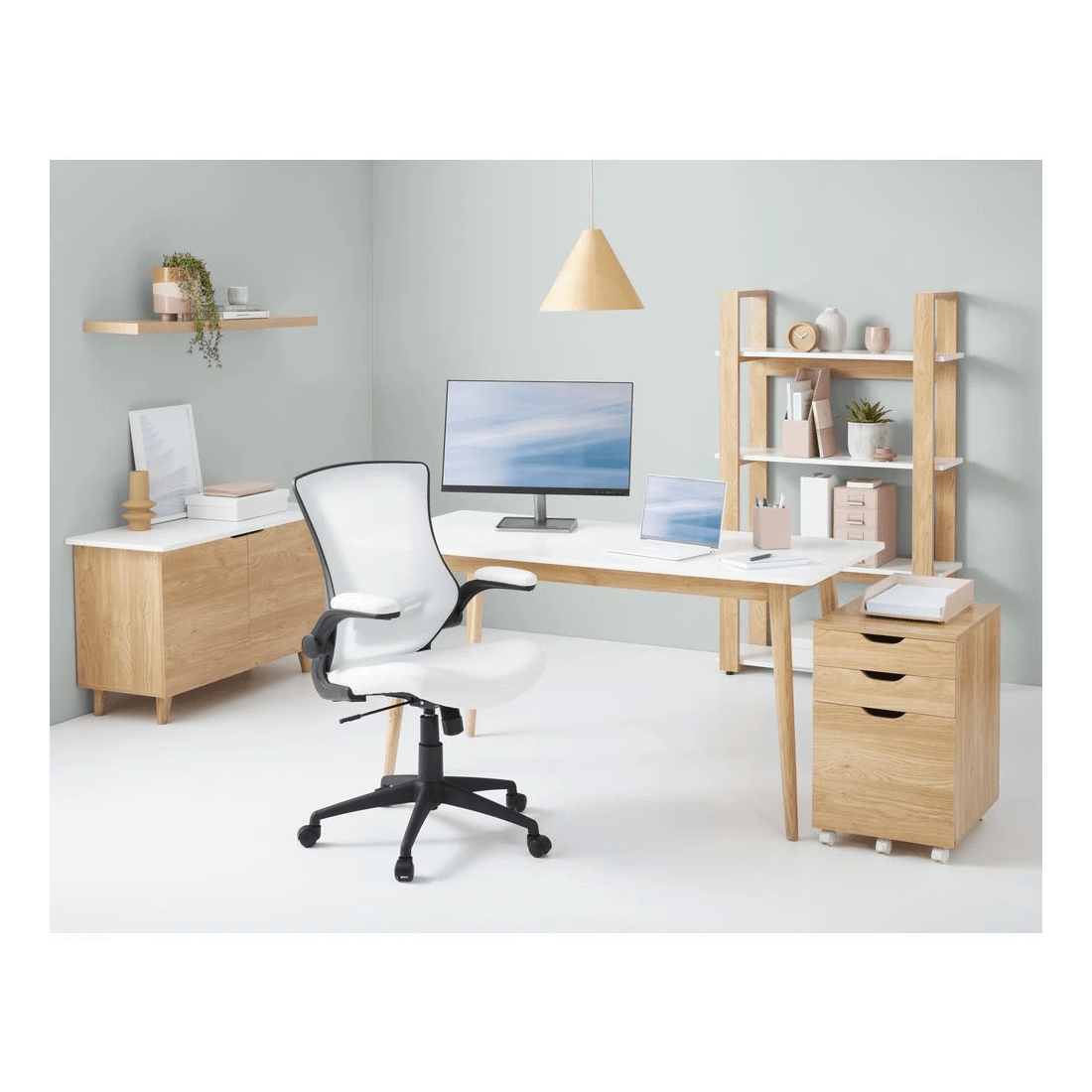 8 Brighton Mesh Back Chair White, 8 of 10