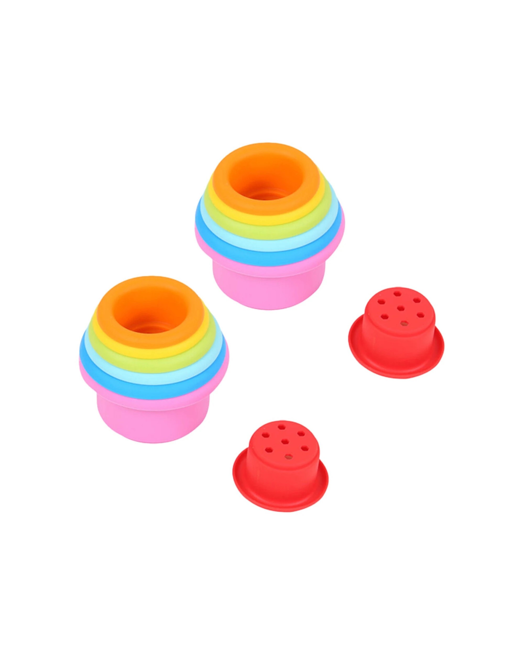 1 EDUCARE Stacking Cups Nesting Toys Toddler Water Toys Bath Toys 2PK Plastic - Multi, 1 of 3